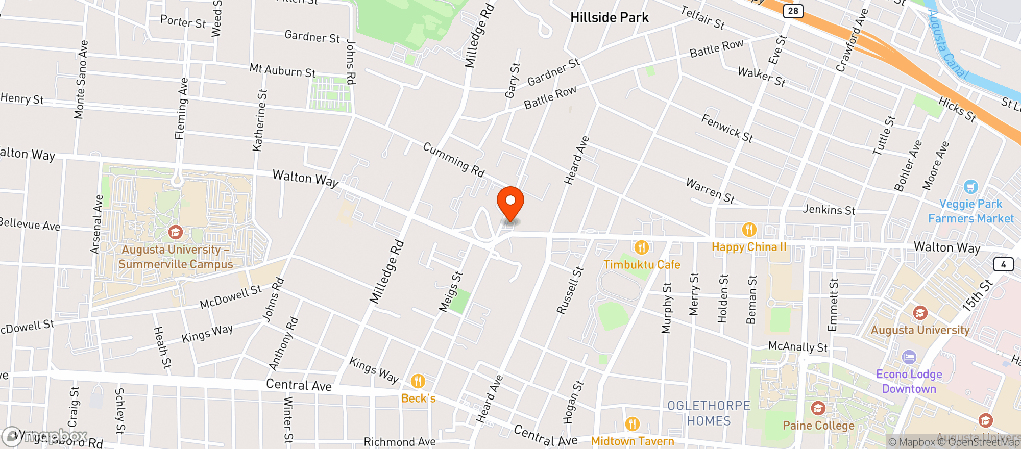 Map showing Summerville Ace