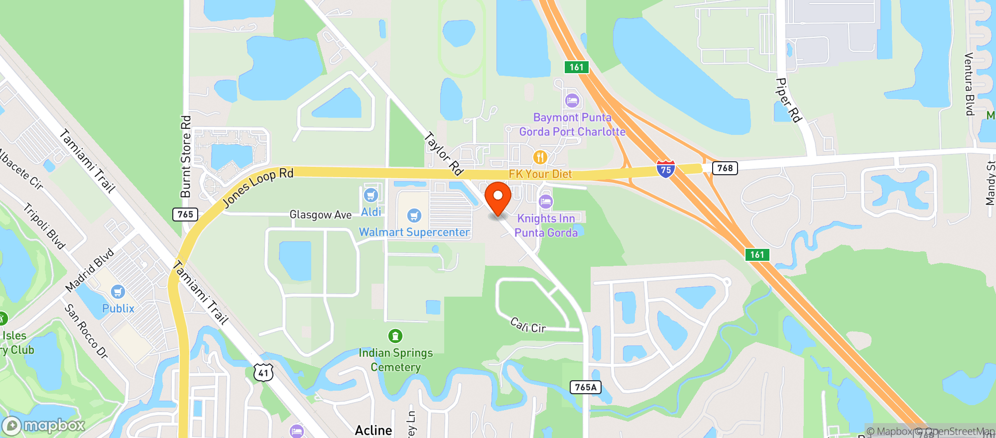 Map showing Walmart Supercenter Liquor Store