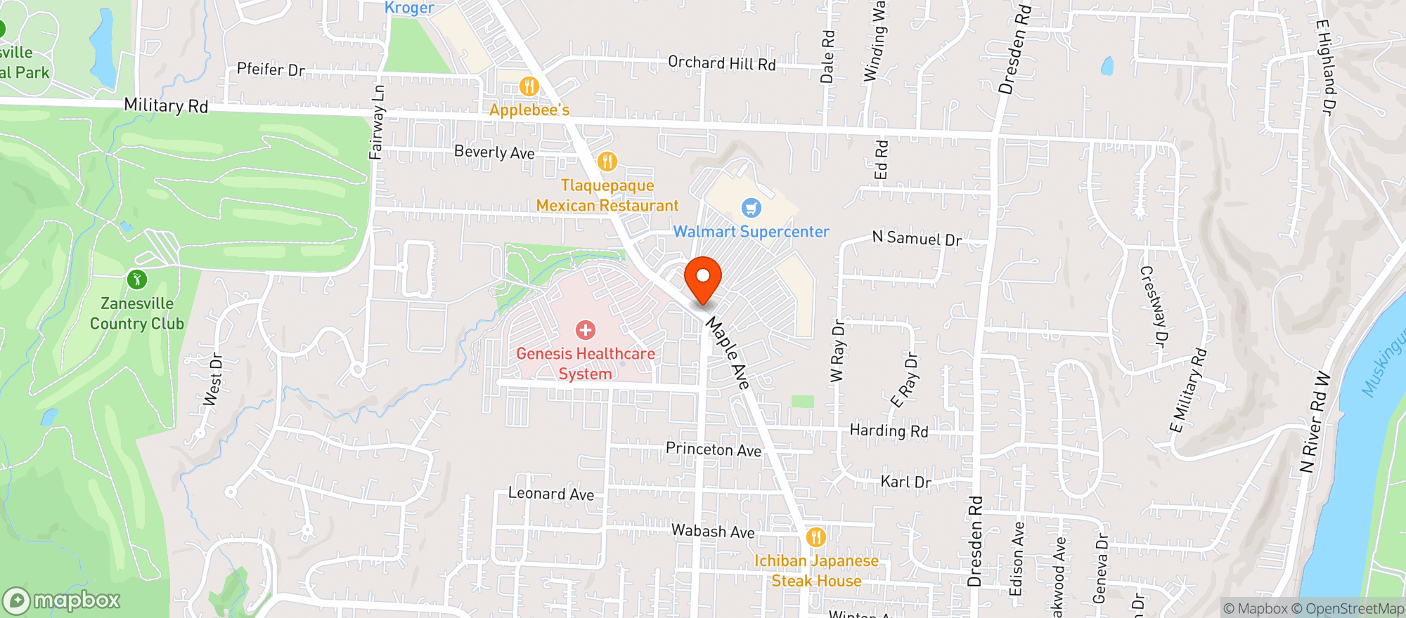 Map showing Walmart Supercenter