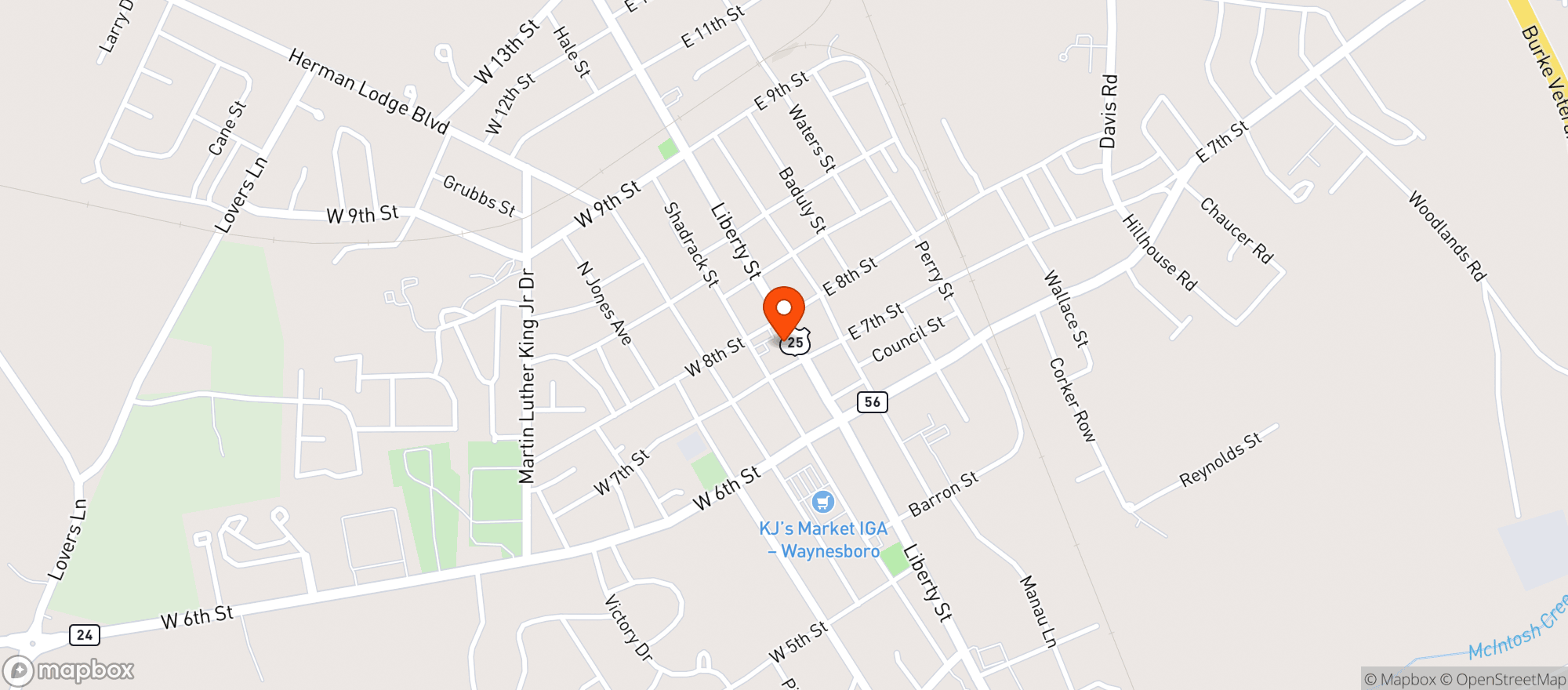 Map showing Wild Roots Salon and Spa