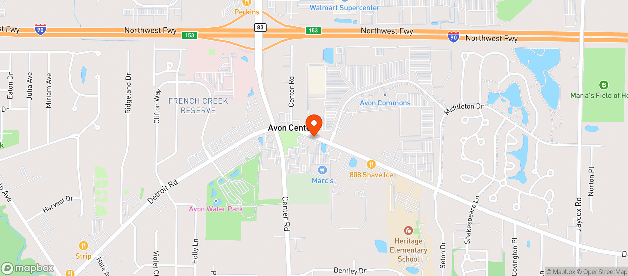 Map showing Minottis Wine & Liquor