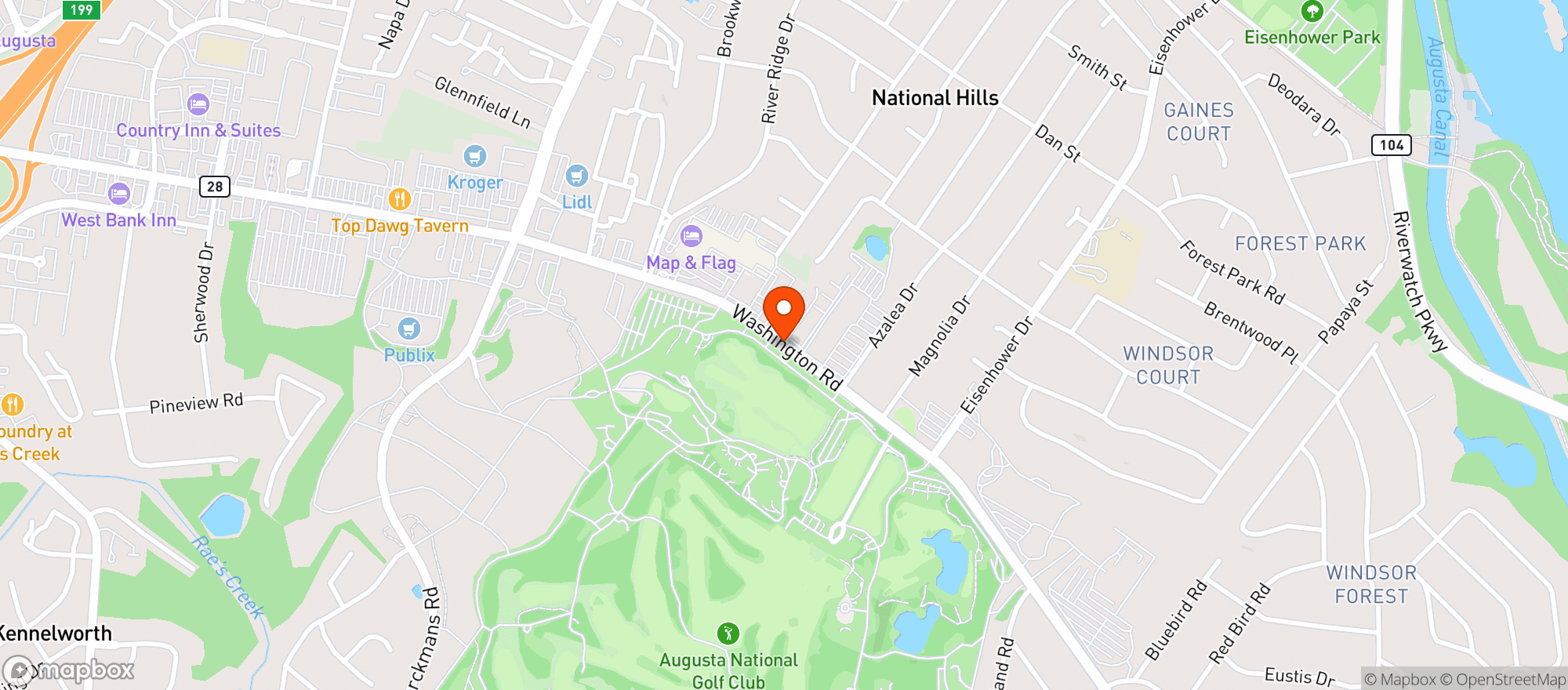 Map showing Circle K