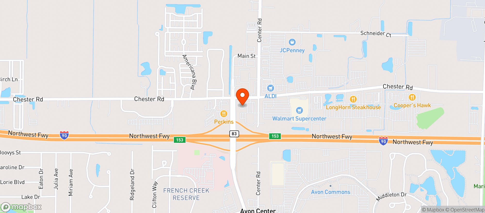 Map showing MapCo 350975 Avon