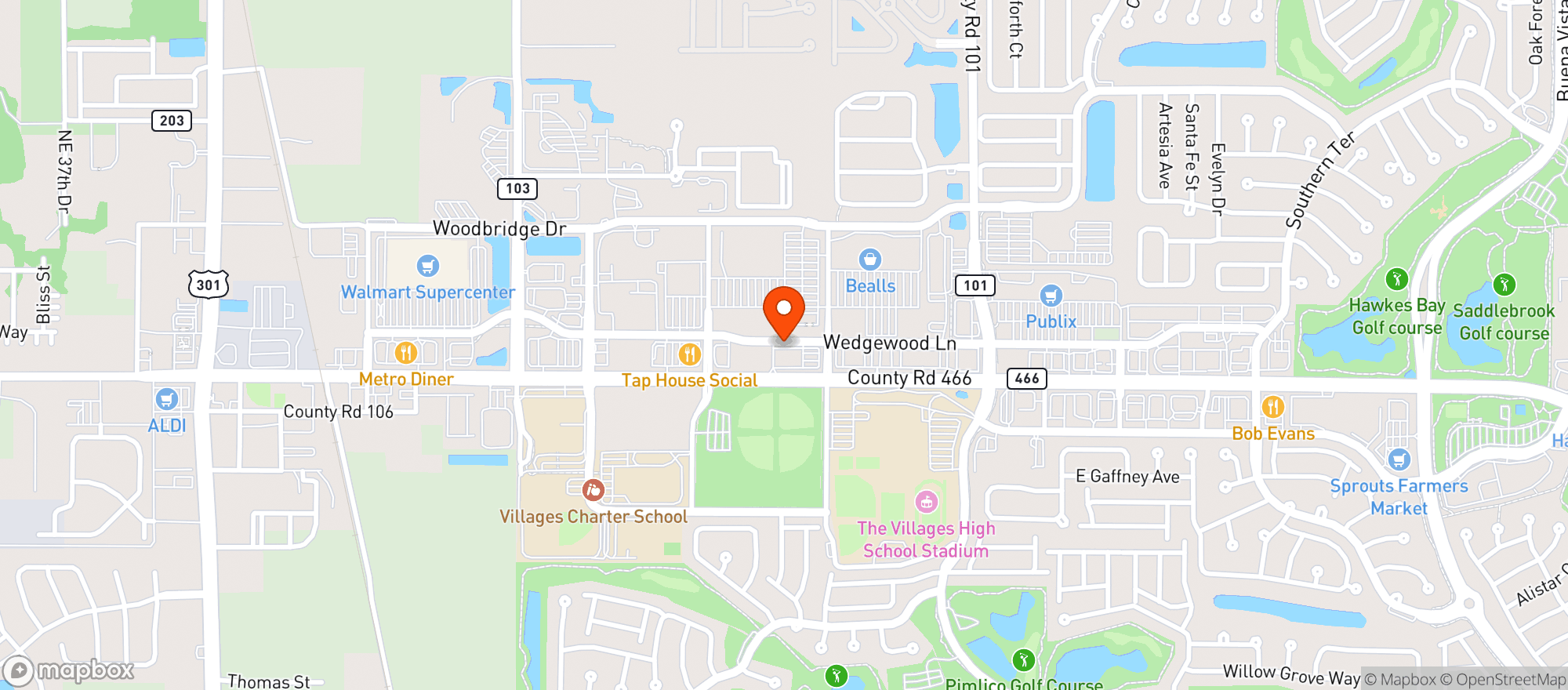 Map showing The Fresh Market