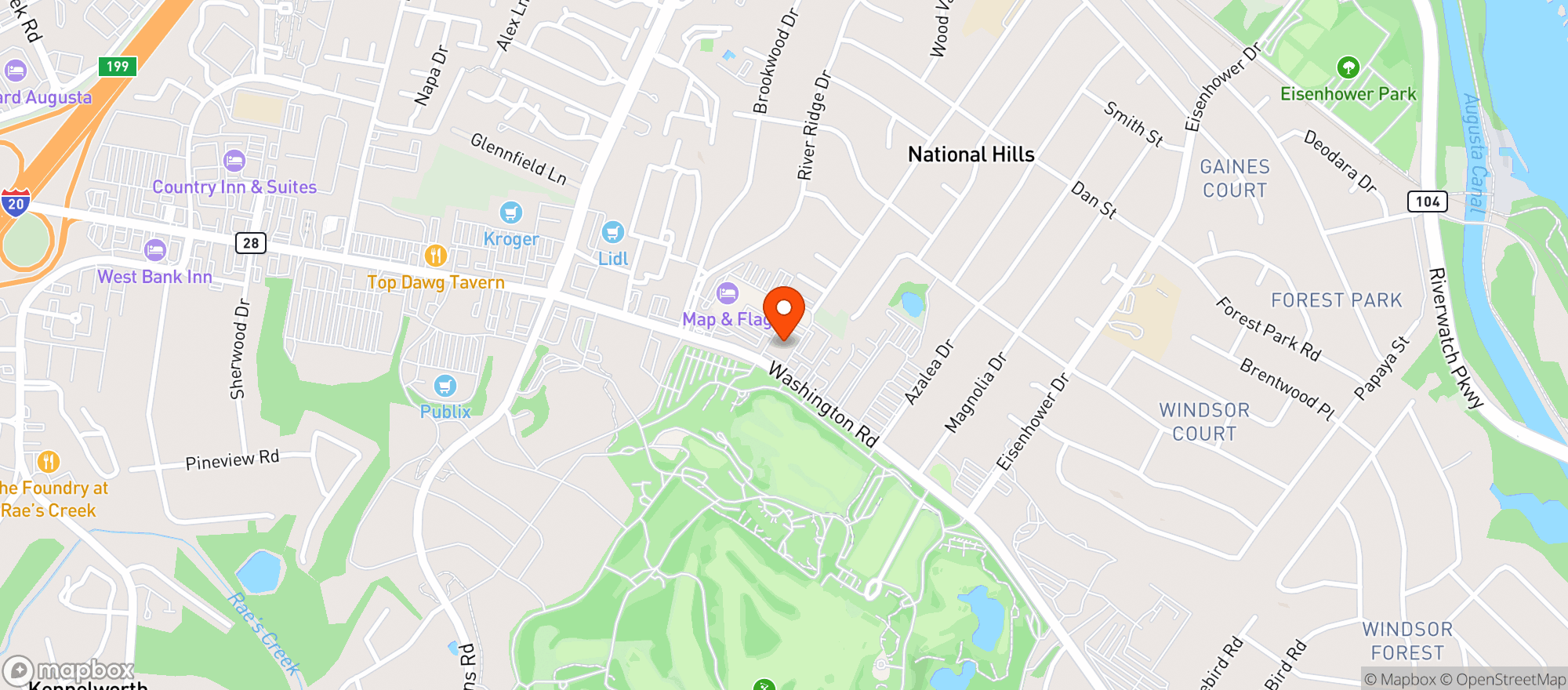 Map showing Cvs