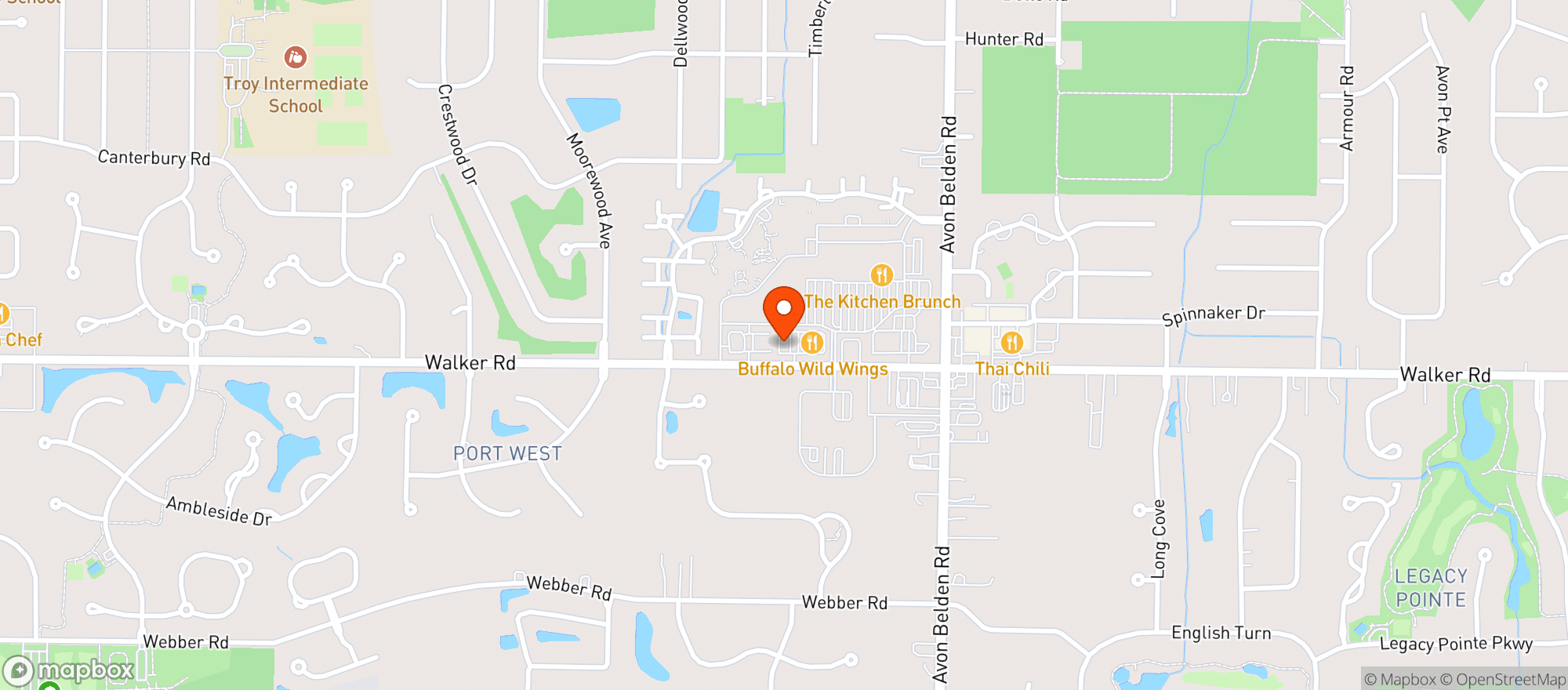 Map showing Cafe Melissa