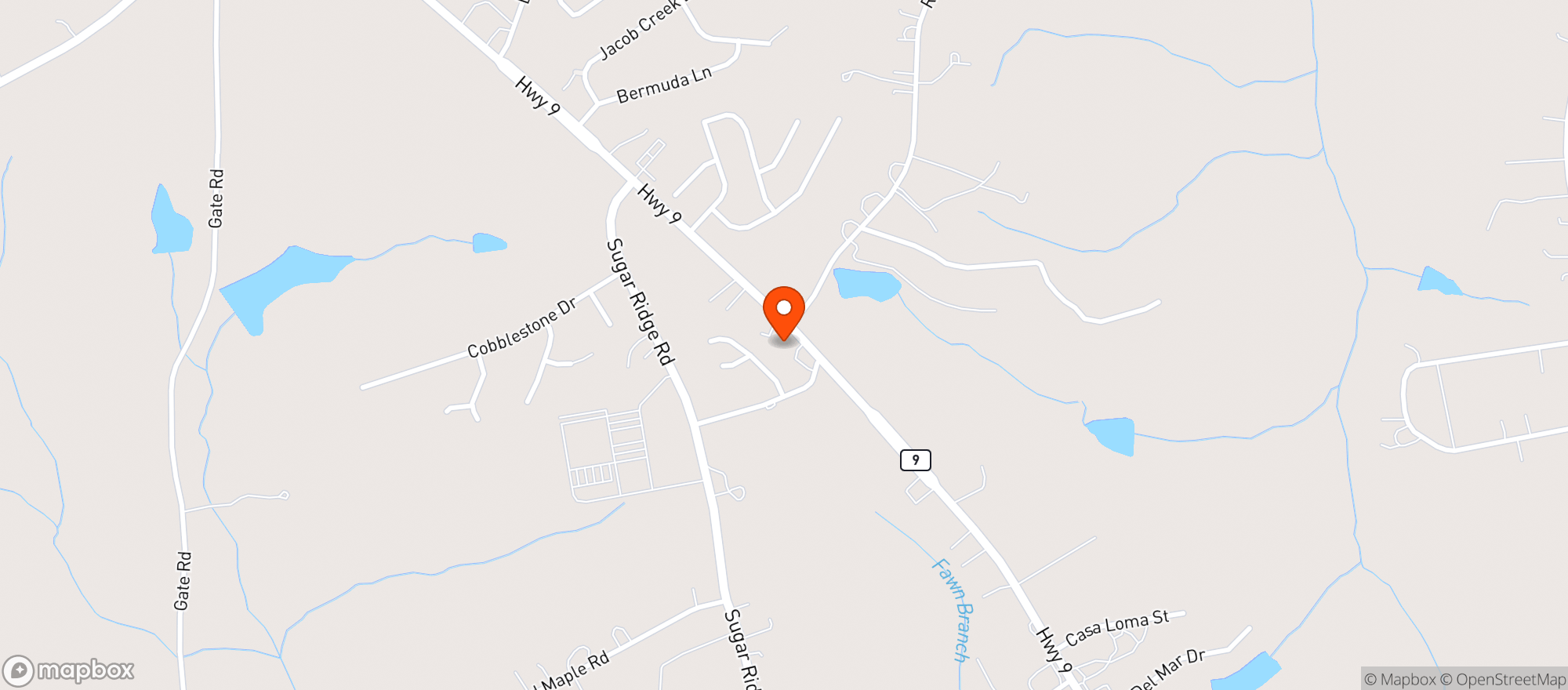 Map showing HWY9 AUTO STOP