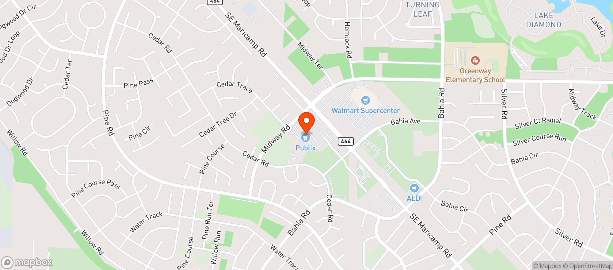 Map showing Publix