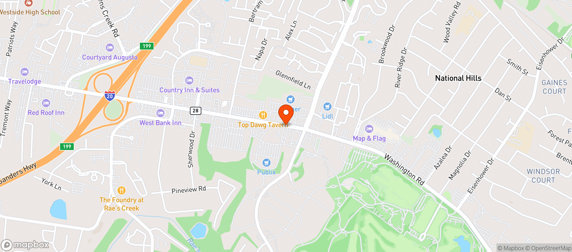 Map showing Vallarta Mexican Restaurant