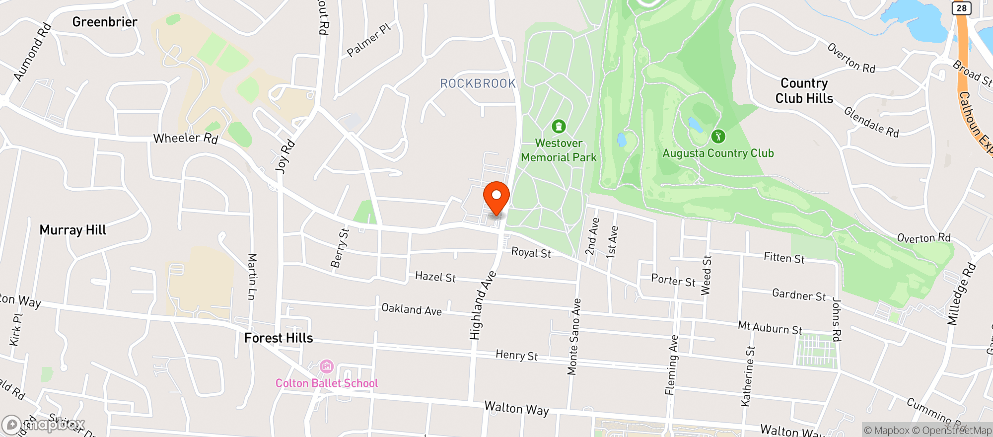Map showing Circle K