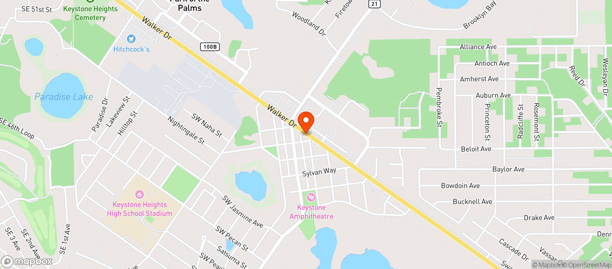 Map showing Alfies Discount Liquors