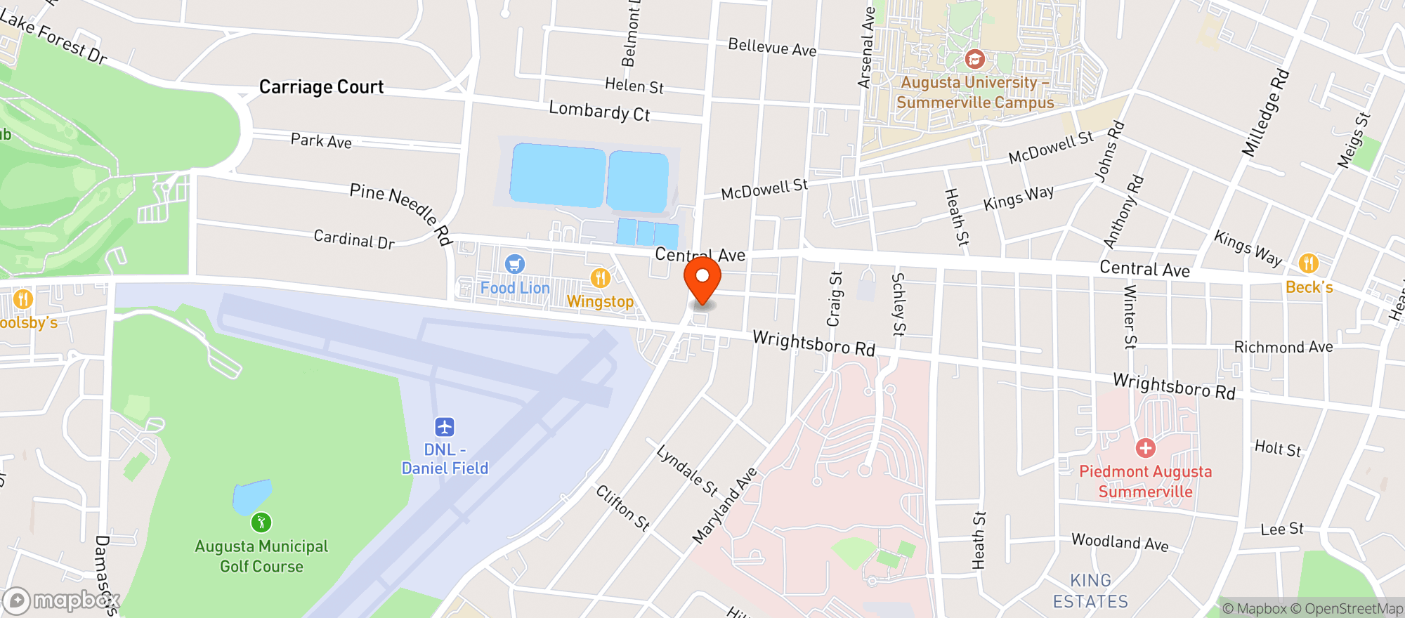Map showing Circle K