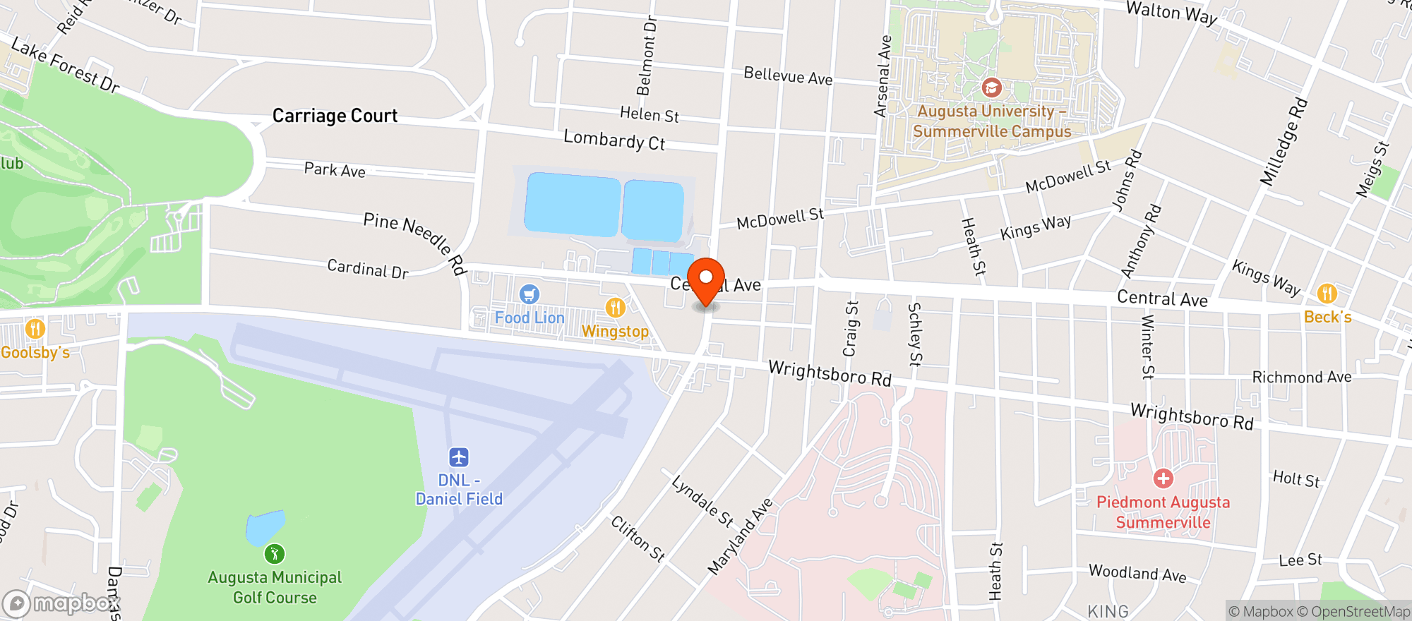 Map showing Oliviana's Pizzeria & Grill