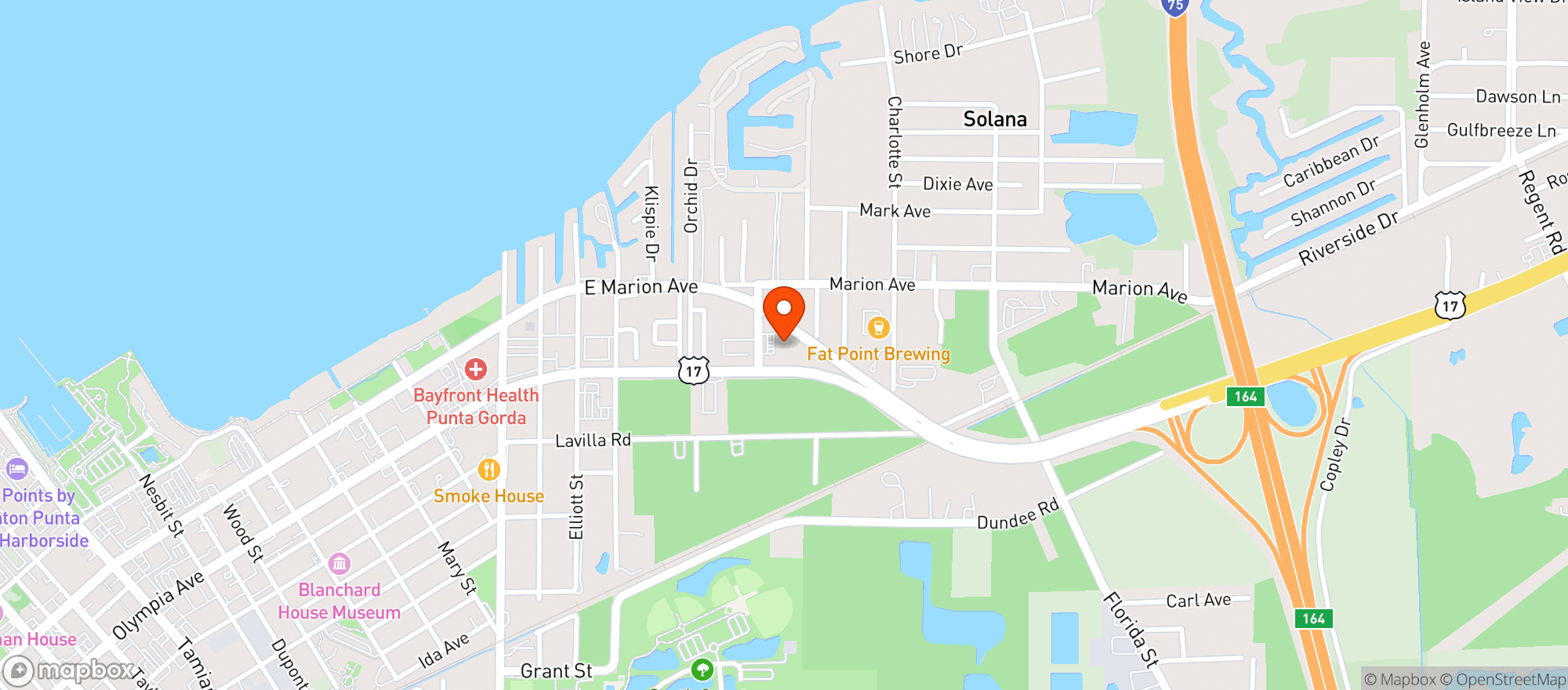 Map showing CIRCLE K (6220 MARLYMPIA WAY)