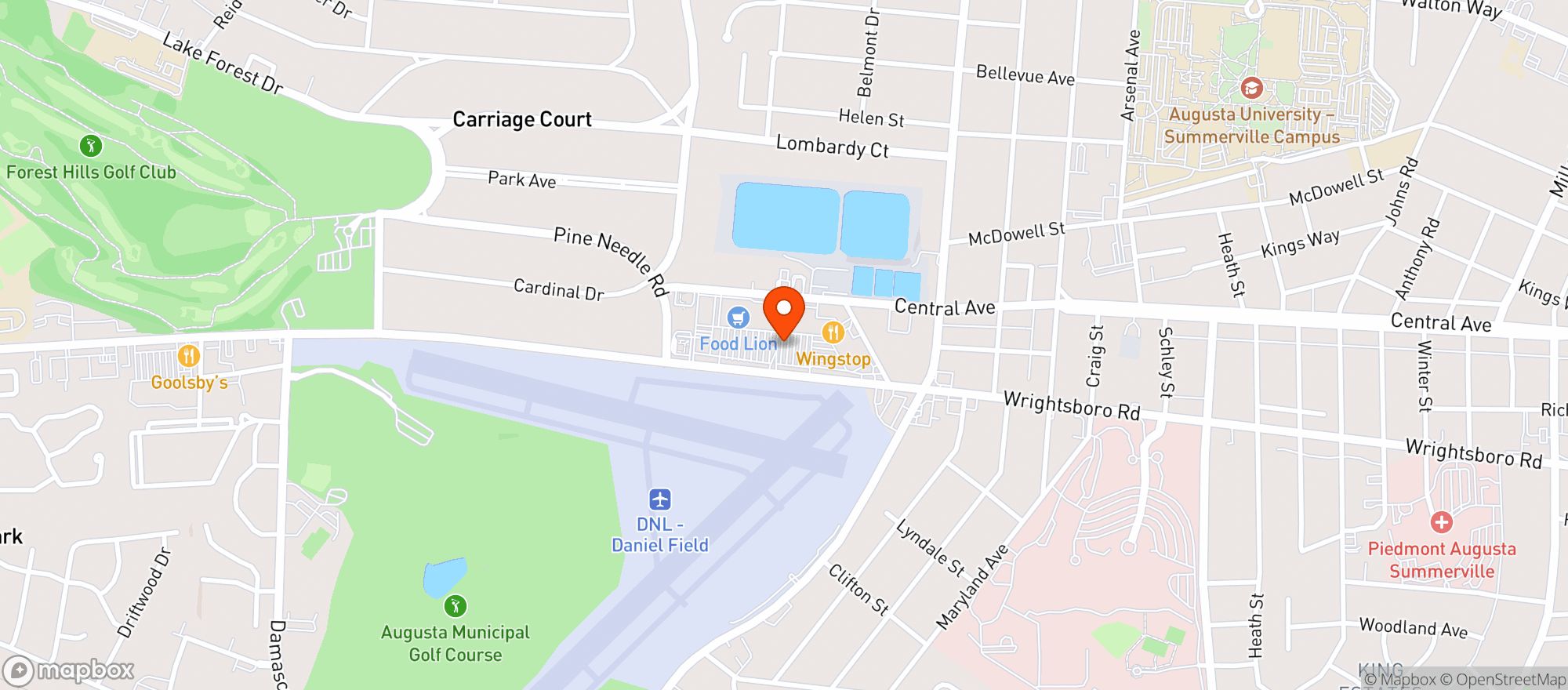 Map showing Walgreens