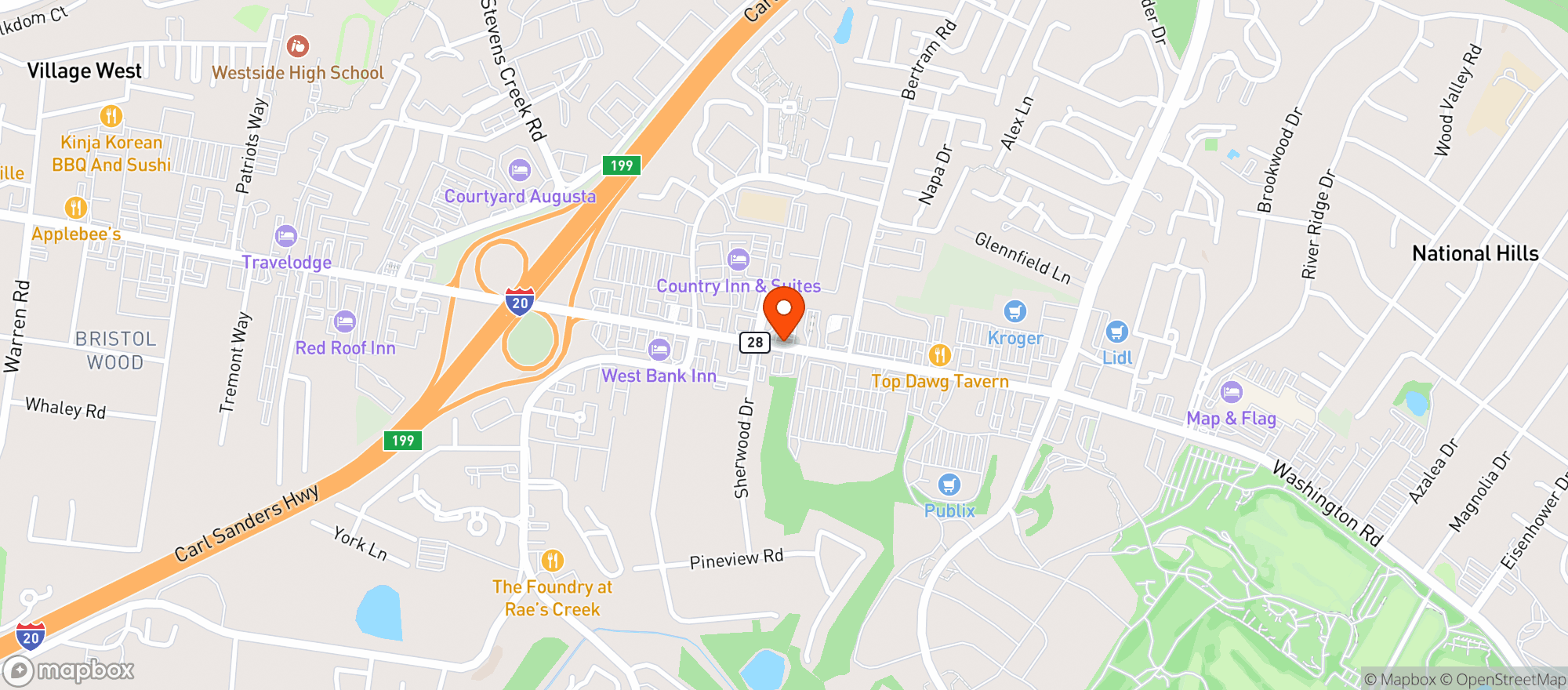 Map showing Red Lobster
