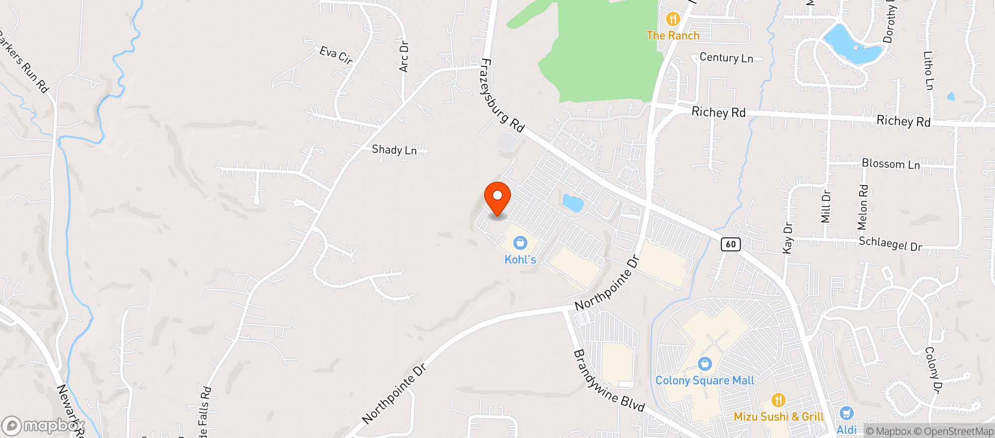 Map showing T.j. Maxx
