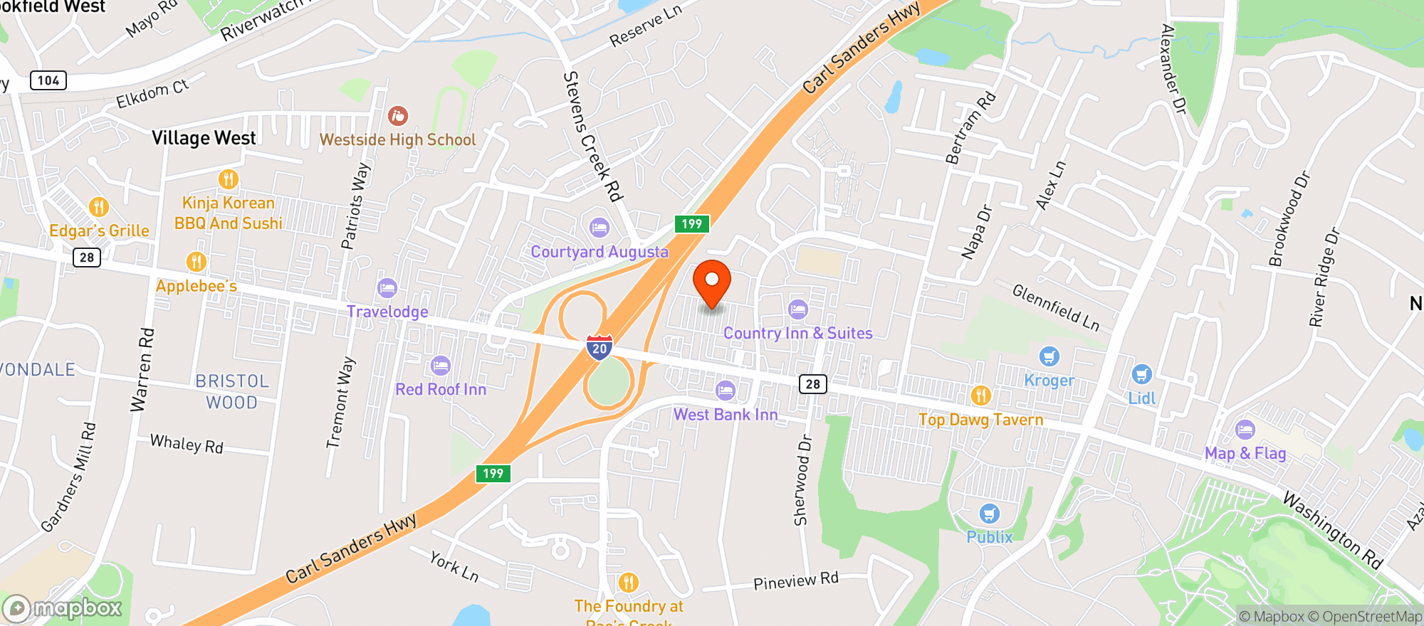 Map showing Freshtake Grocery