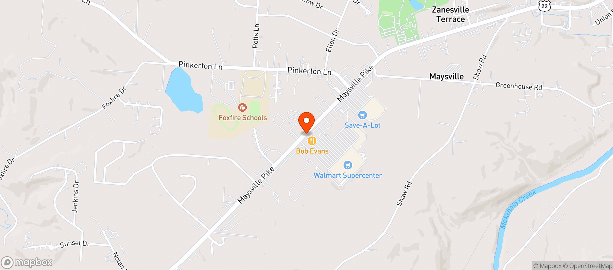 Map showing Walmart Supercenter