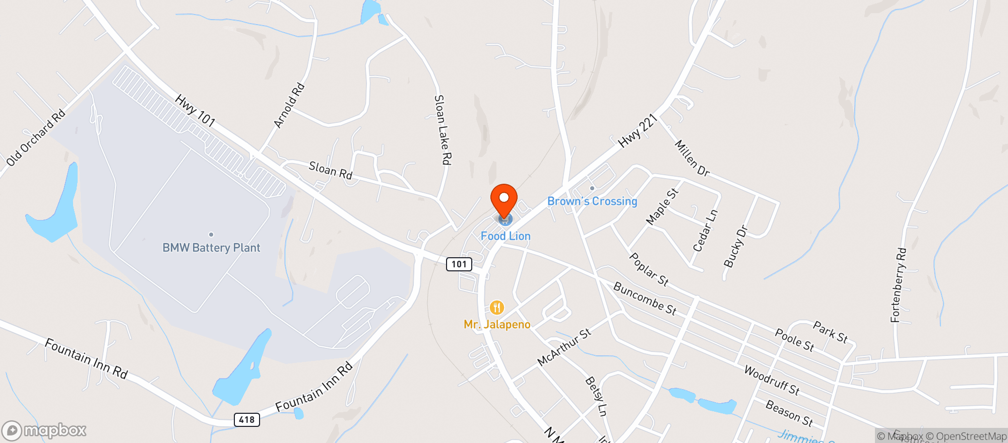 Map showing Food Lion #2680