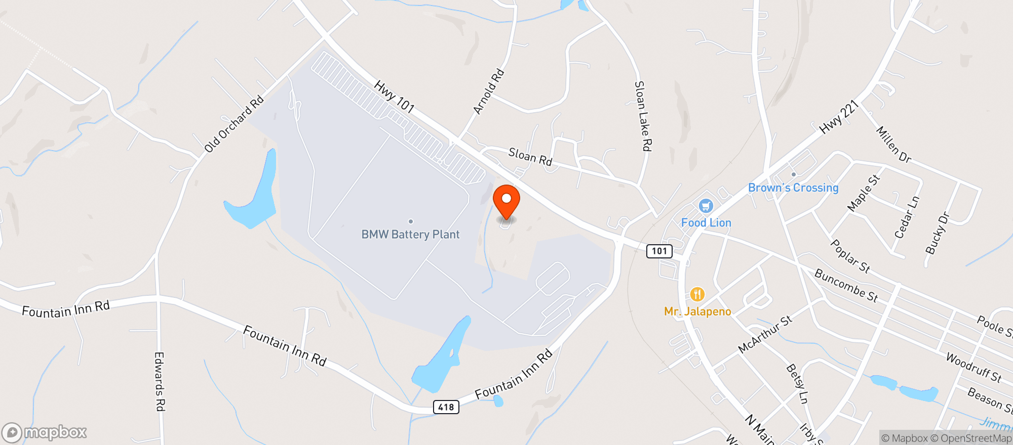 Map showing American Legion #33