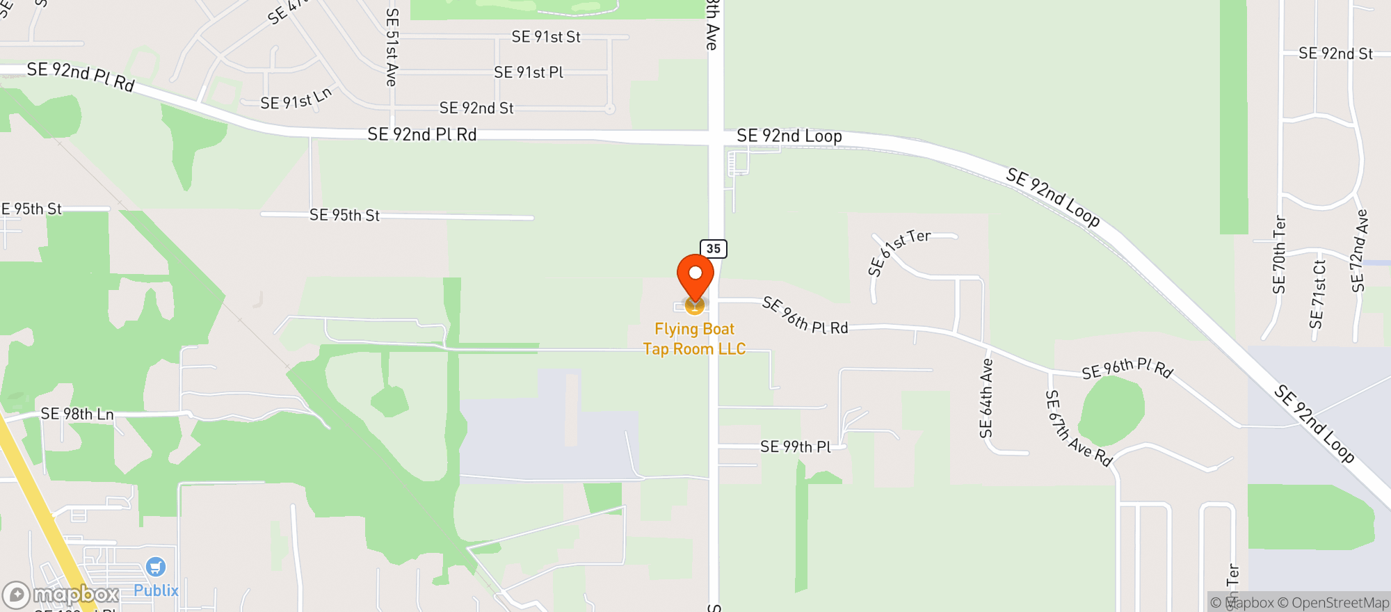 Map showing Flying Boat Taproom