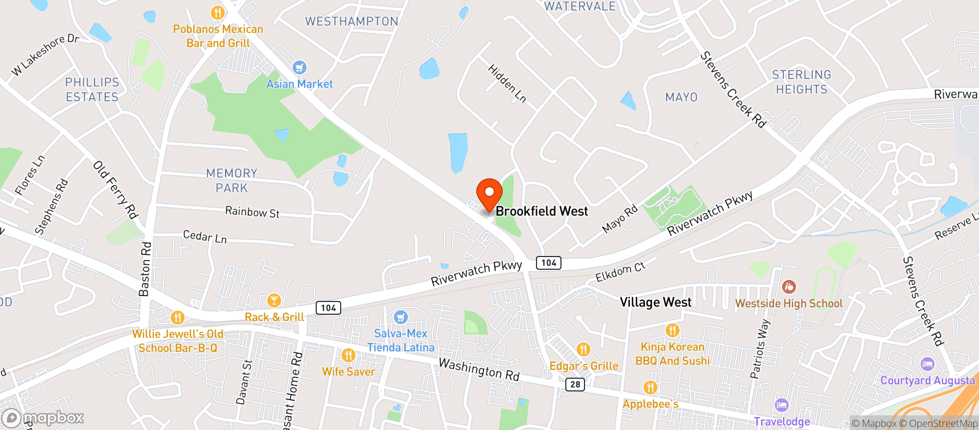 Map showing Circle K