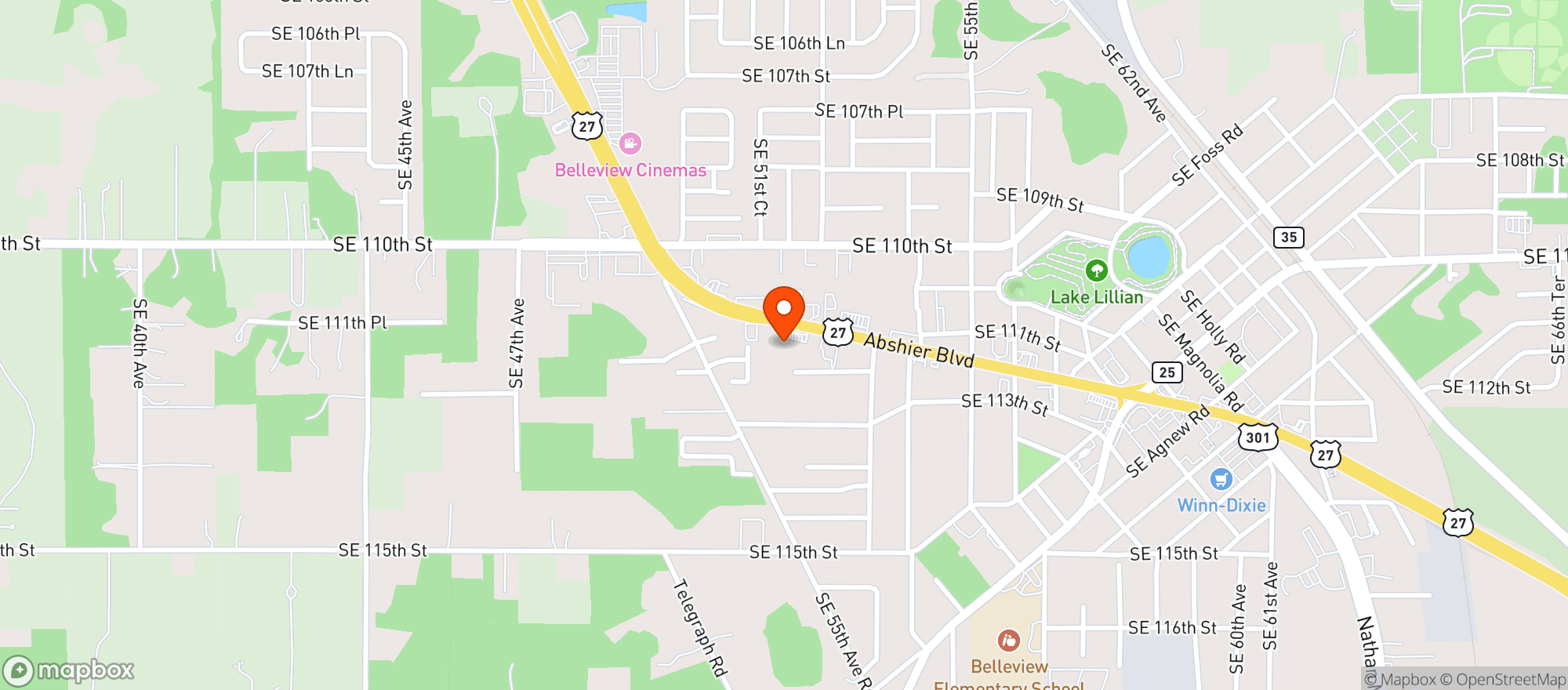 Map showing Kangaroo Express #1010
