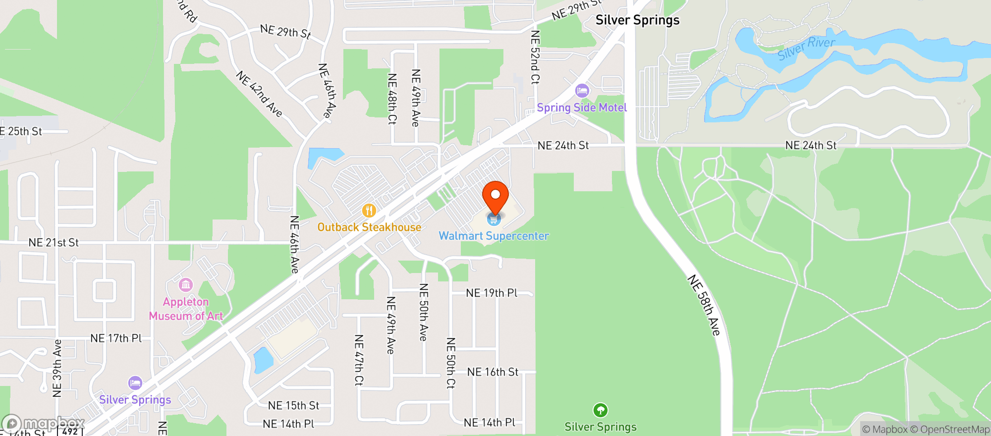 Map showing Walmart Supercenter