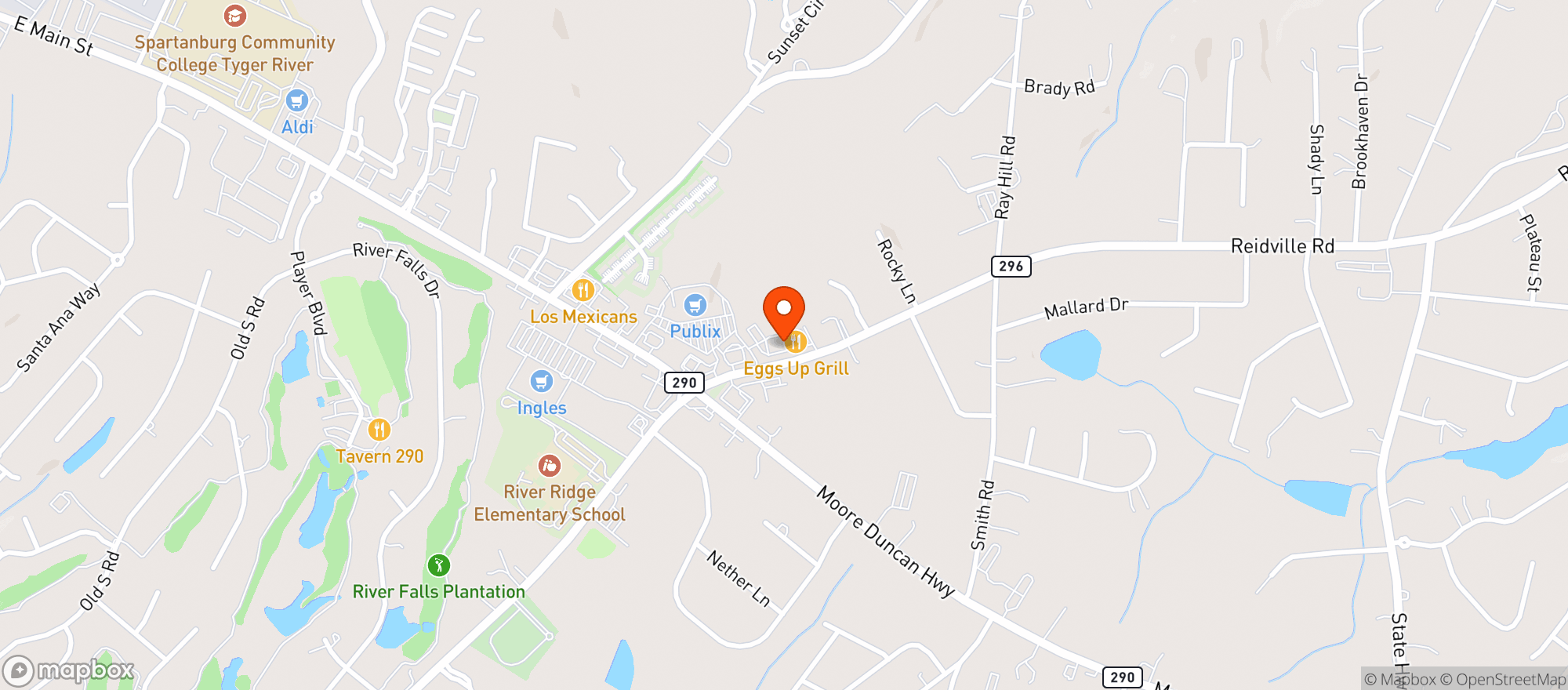 Map showing Liquor Pointe 2 - Reidville Rd