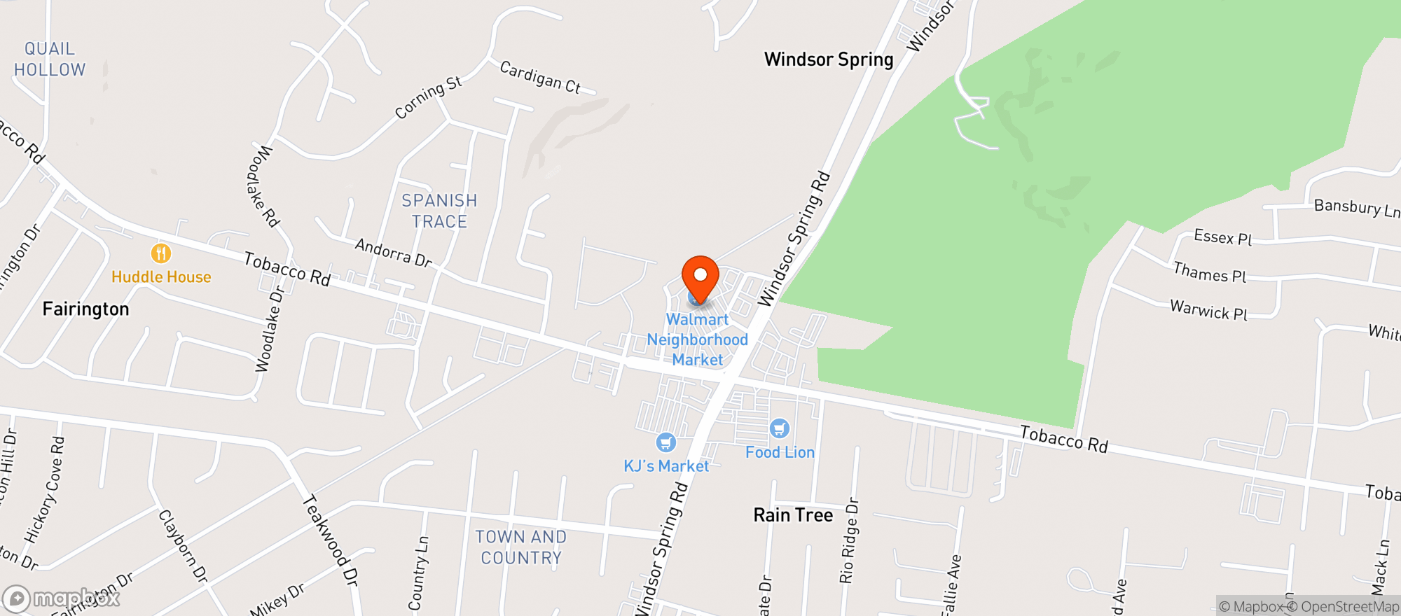 Map showing Walmart Neighborhood Market