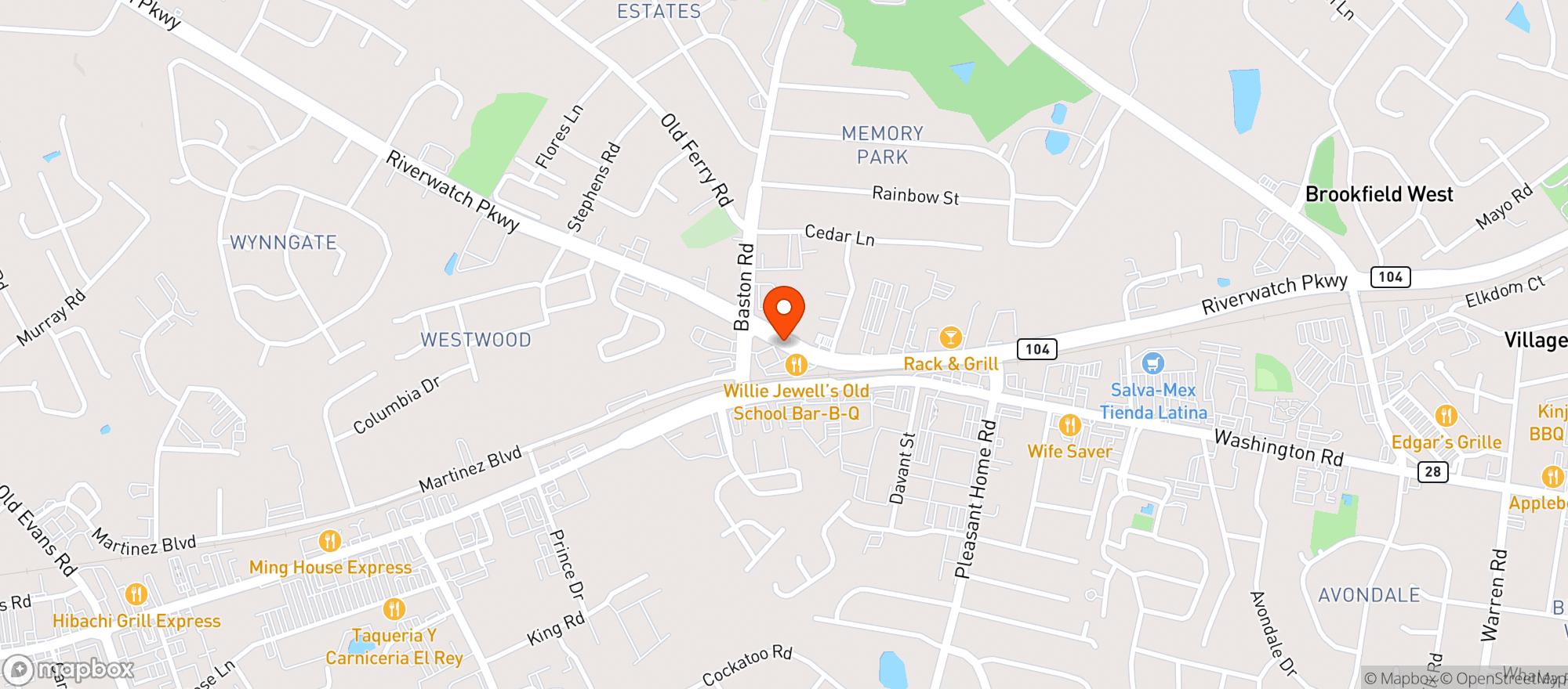 Map showing Circle K