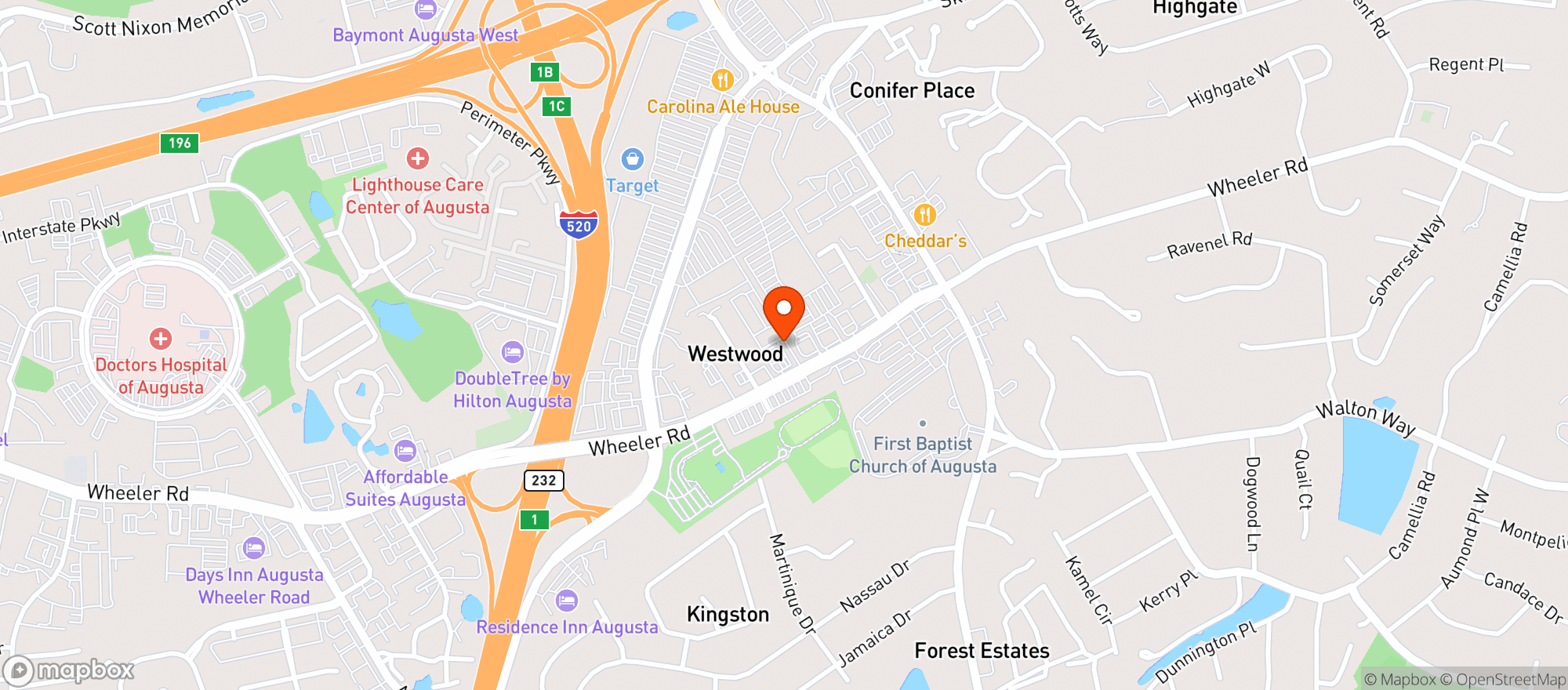 Map showing Limelite Cafe
