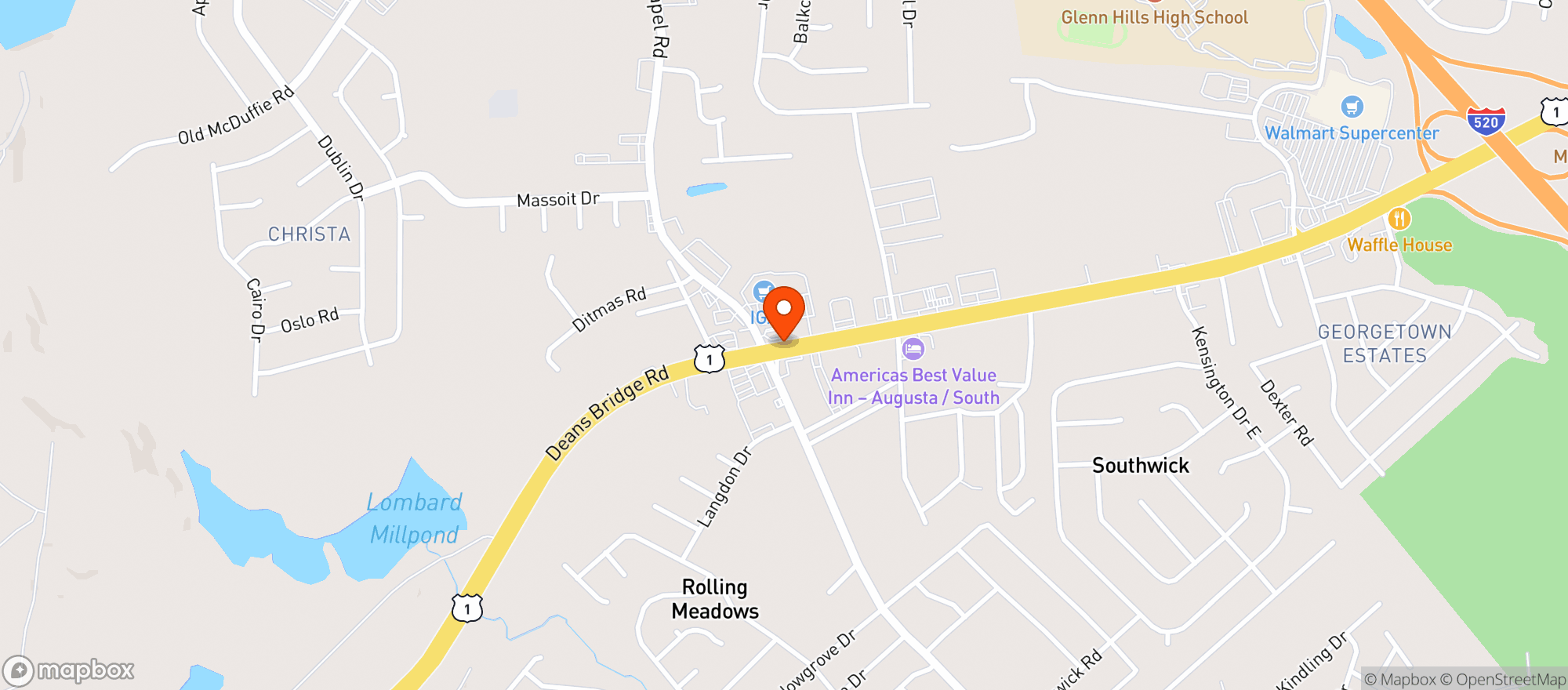Map showing Augusta Iga
