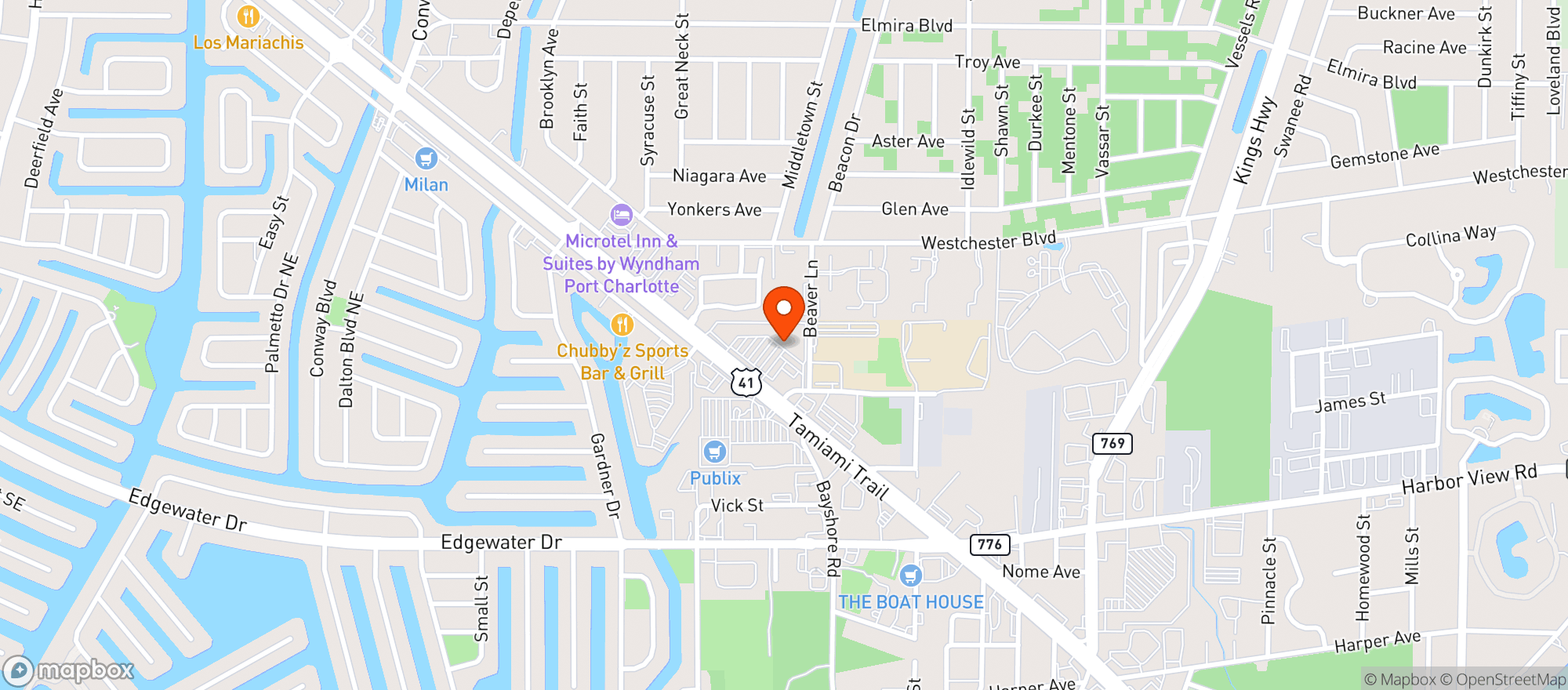 Map showing ABC Fine Wine & Spirits