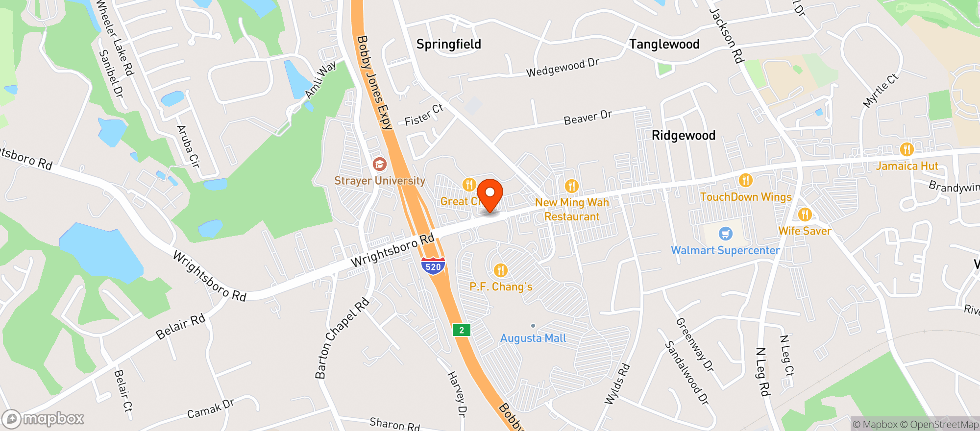 Map showing Augusta Beverage Center
