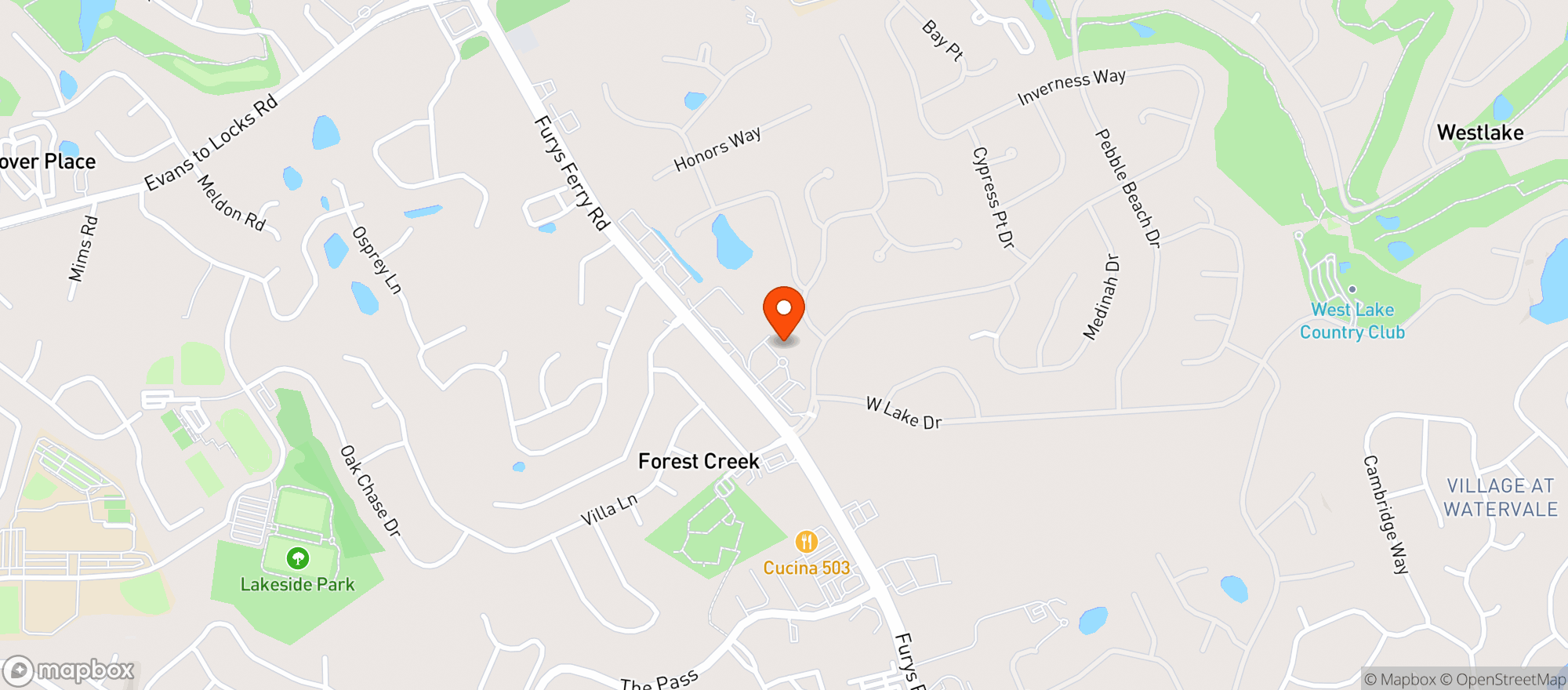 Map showing Ironwood Tavern