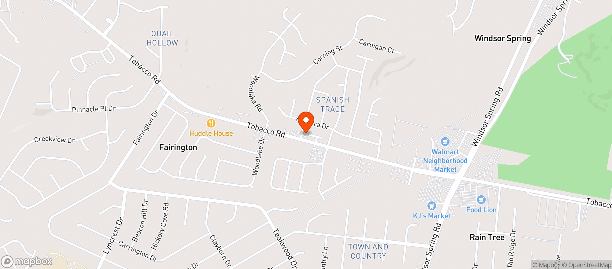 Map showing Amex Mart