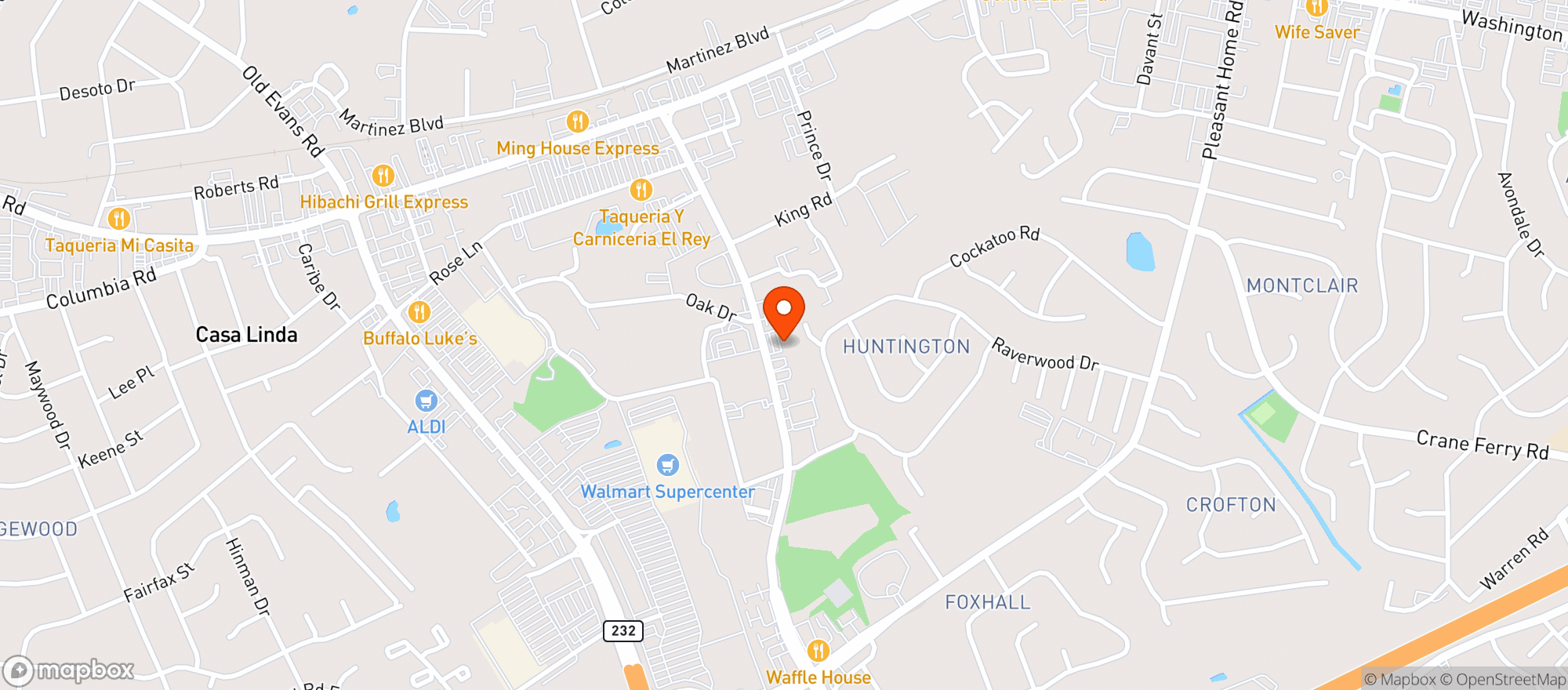 Map showing Augusta Smoke Shop