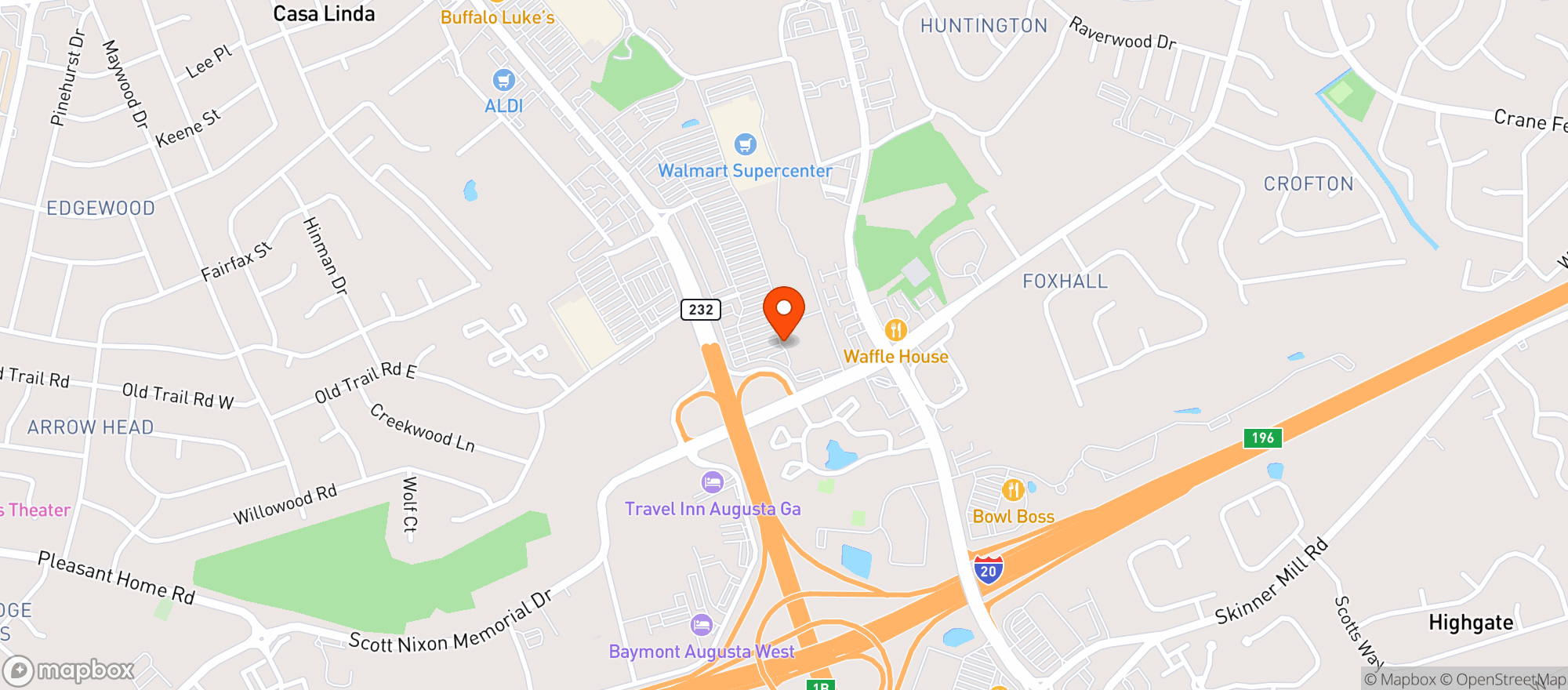 Map showing Gnc
