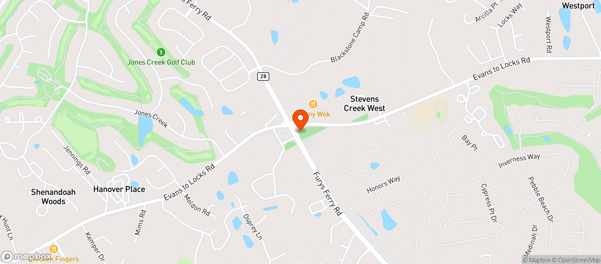 Map showing Circle K