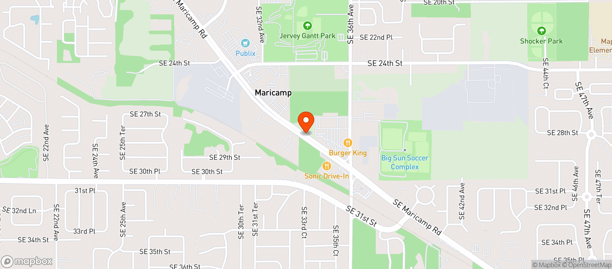Map showing Walmart Supercenter Liquor Store