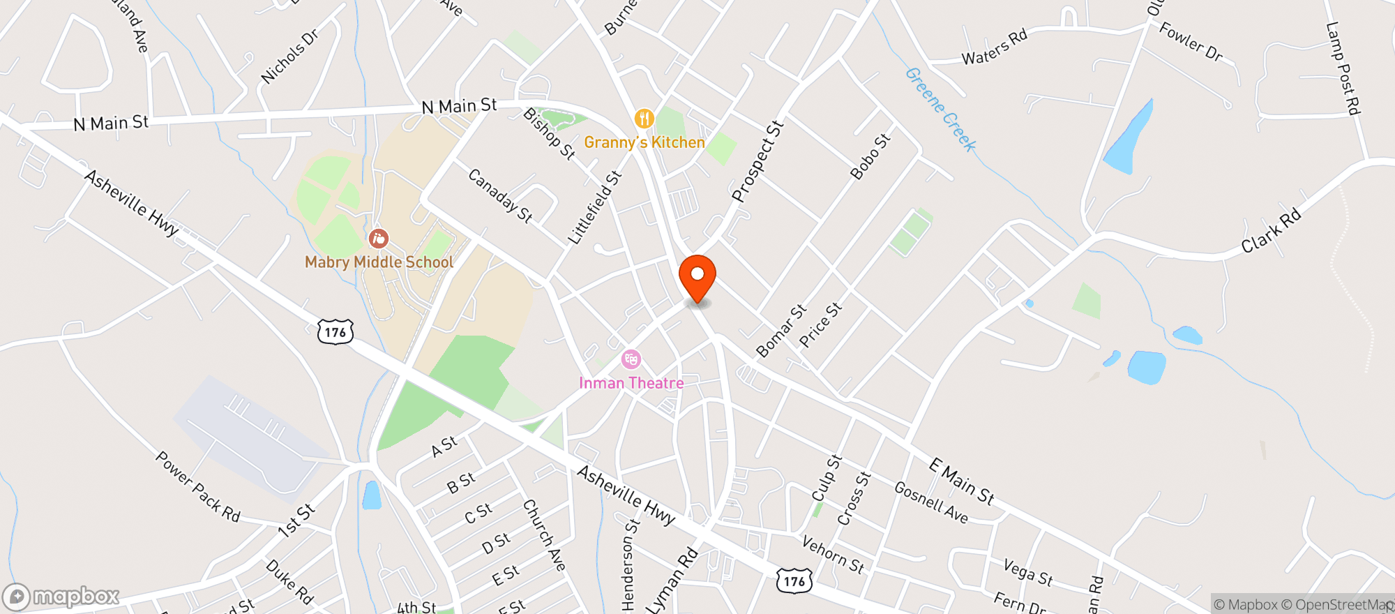 Map showing Inman Brew Vault