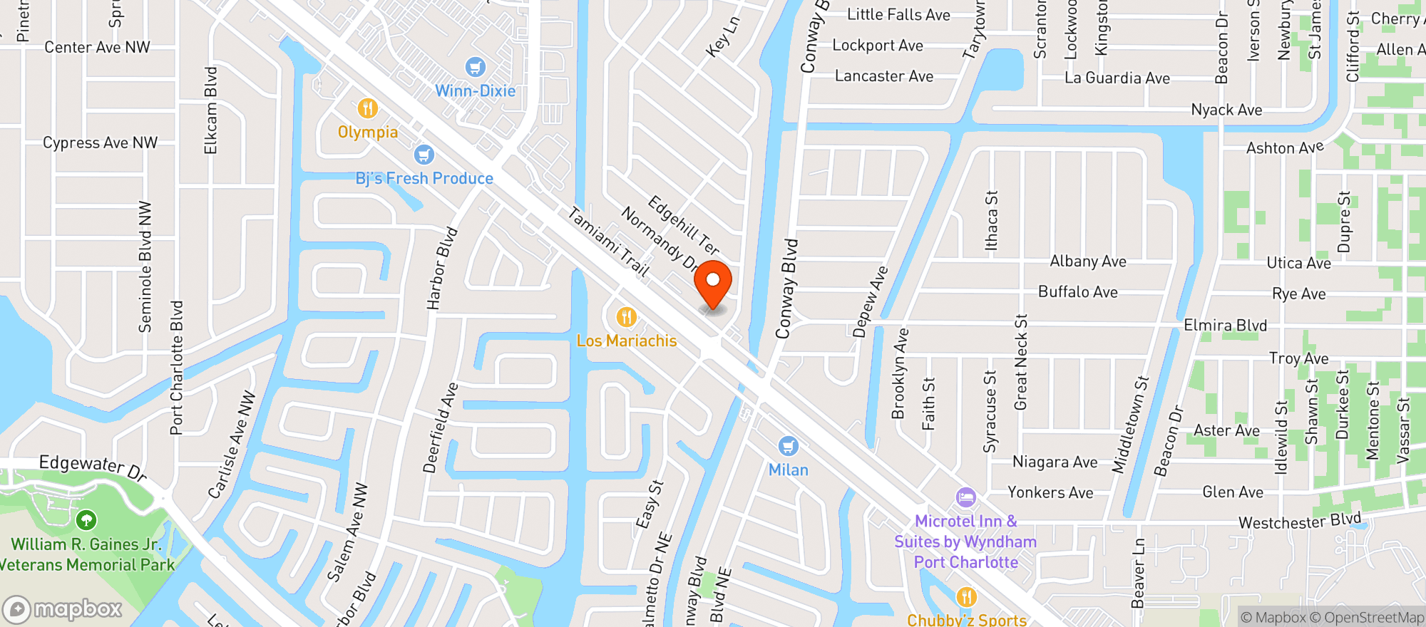 Map showing Portside Tavern