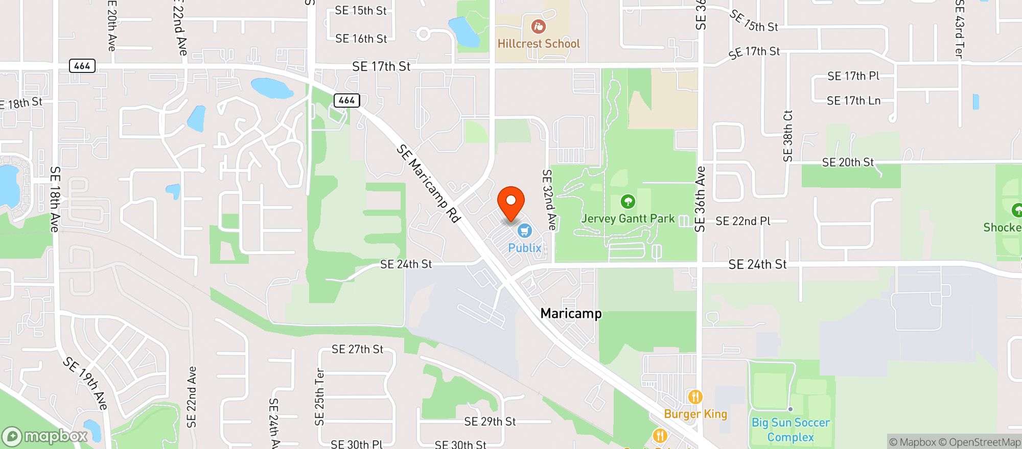 Map showing Publix Super Market
