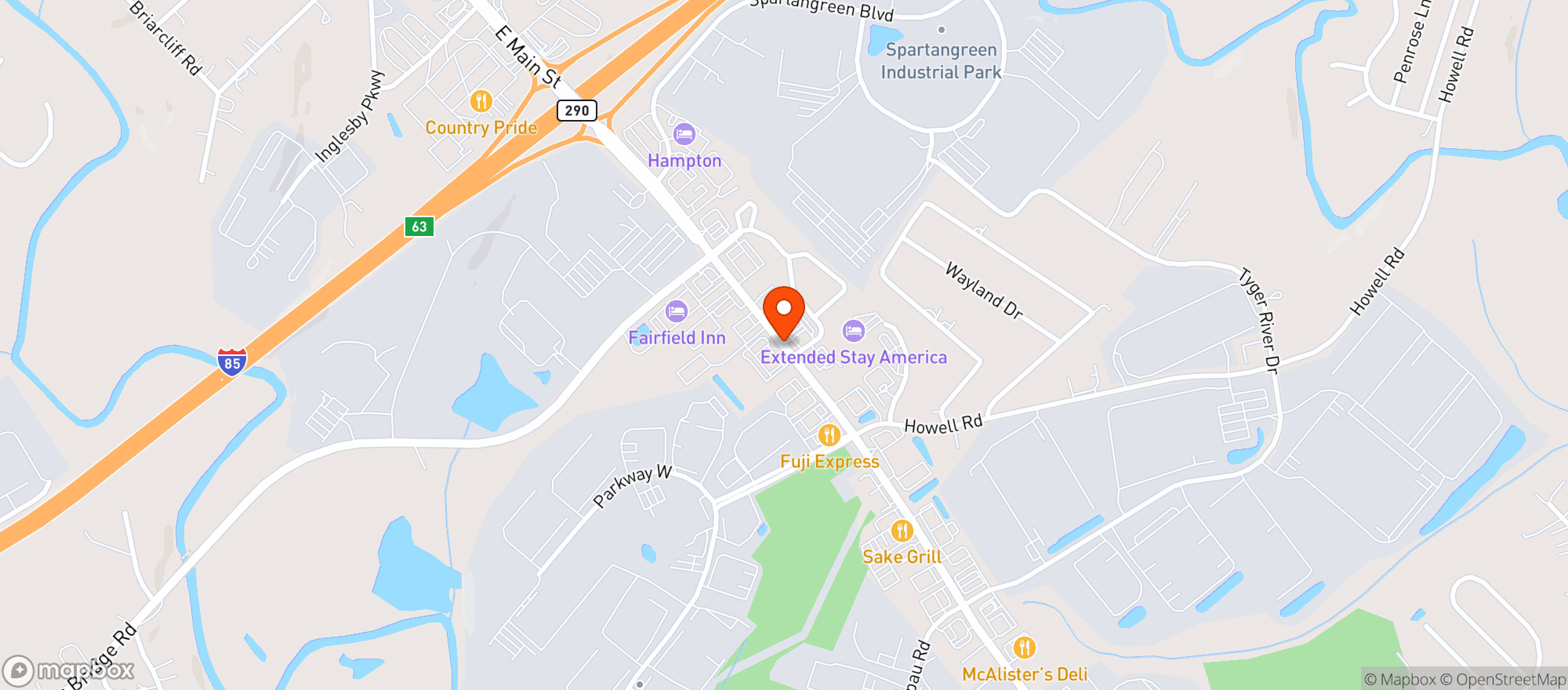 Map showing Tipsy Taco