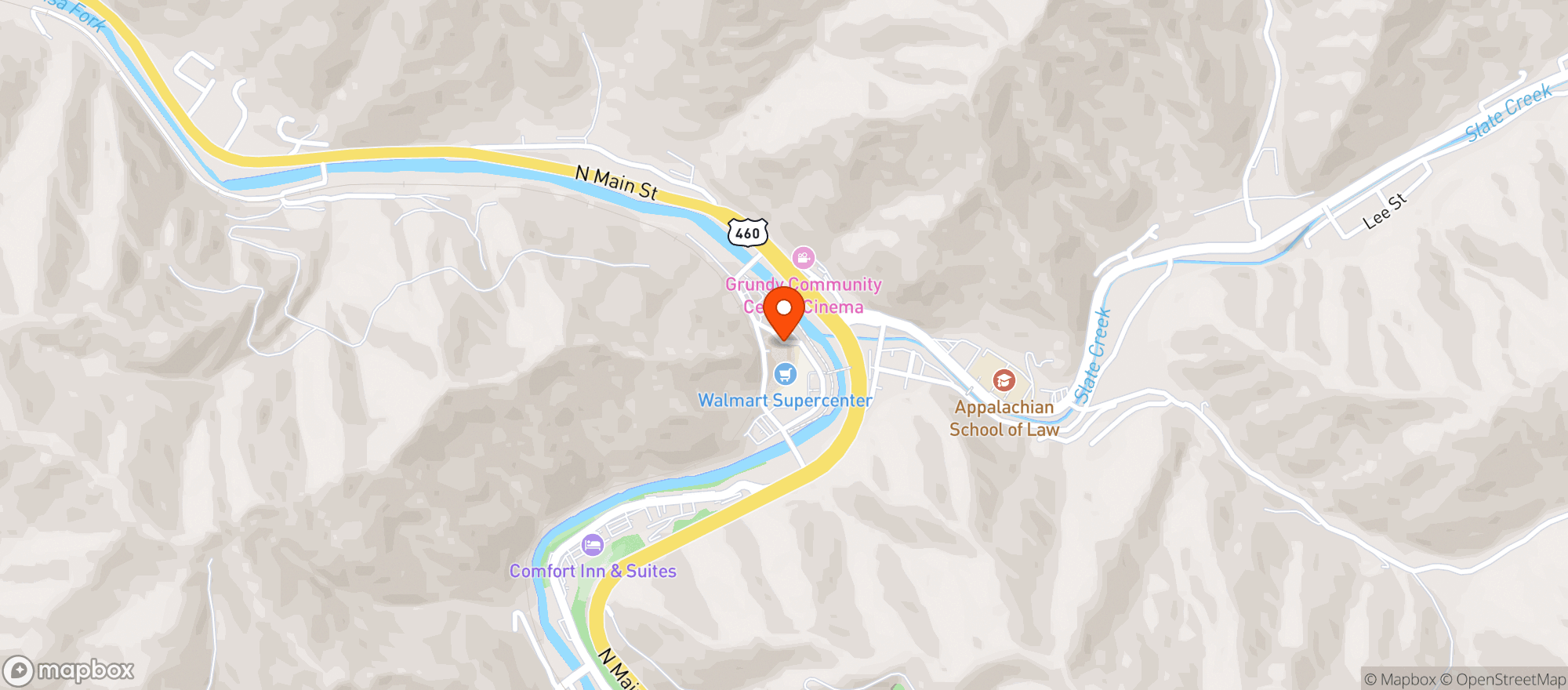 Map showing Walmart Supercenter