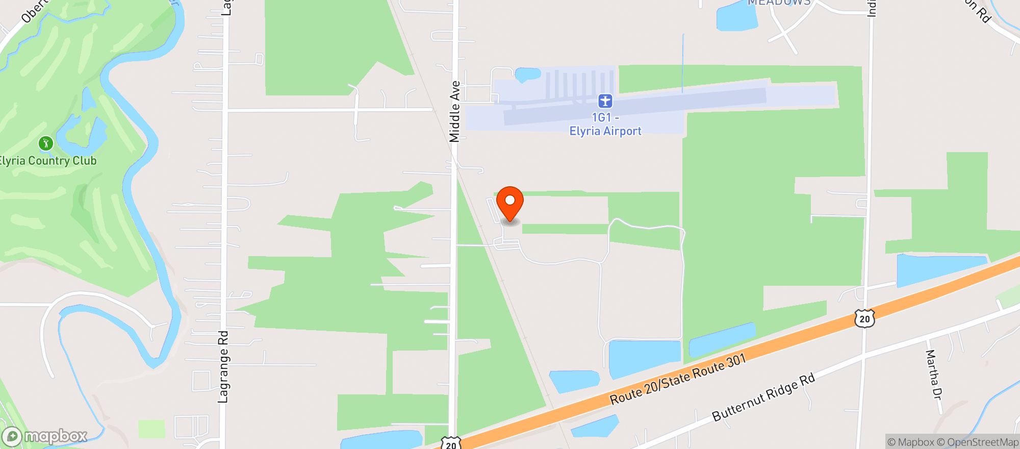 Map showing Amvets