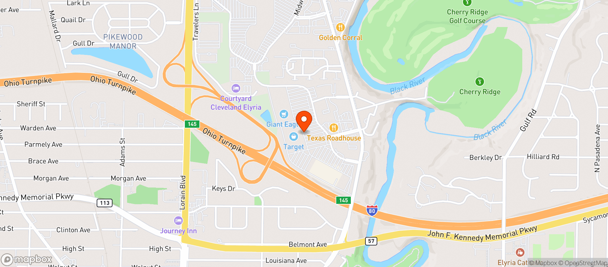 Map showing TARGET - ELYRIA