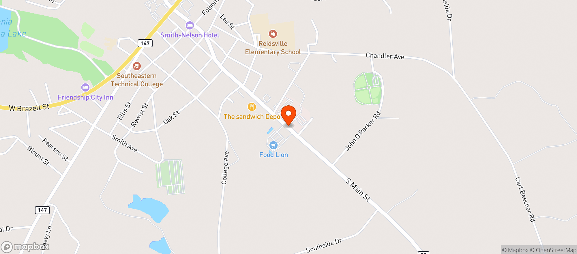 Map showing Food Lion